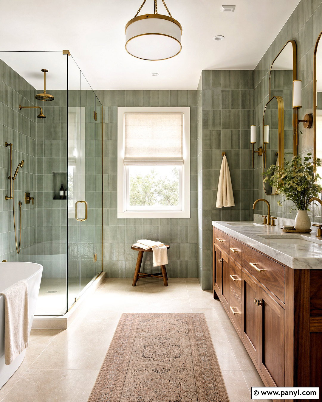 Sea Green And Brass Bathroom - 20 sea green bathroom ideas