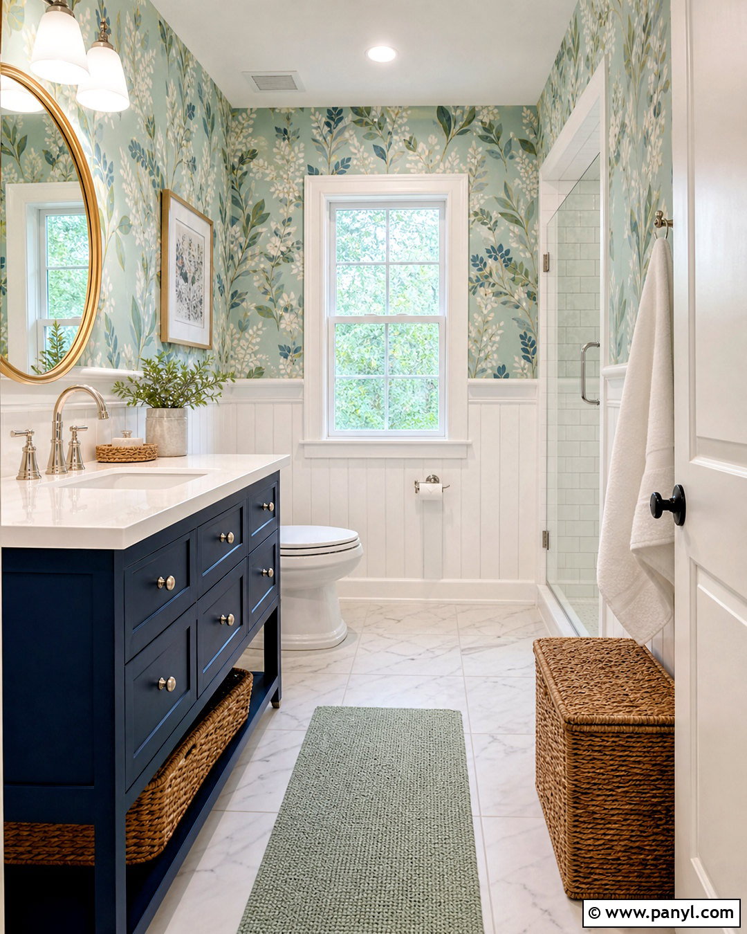 Sea Green Wallpaper Bathroom - 20 sea green bathroom ideas