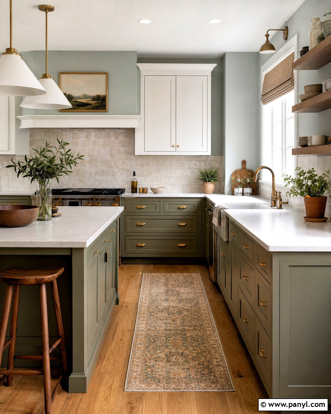 Sea Salt And Evergreen Fog Kitchen - 20 sw sea salt color palette ideas