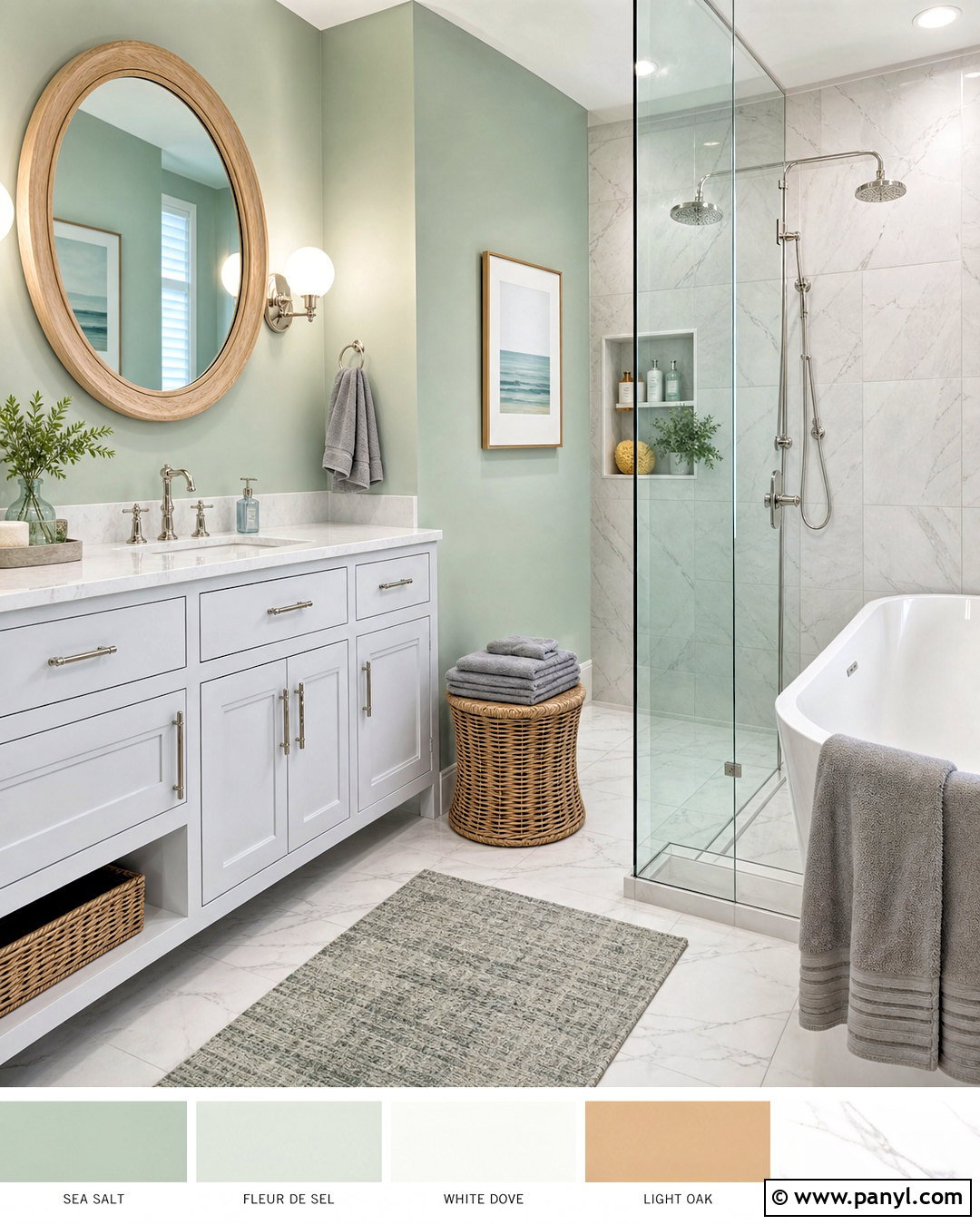 Sea Salt And Fleur De Sel Bathroom - 20 sw sea salt color palette ideas