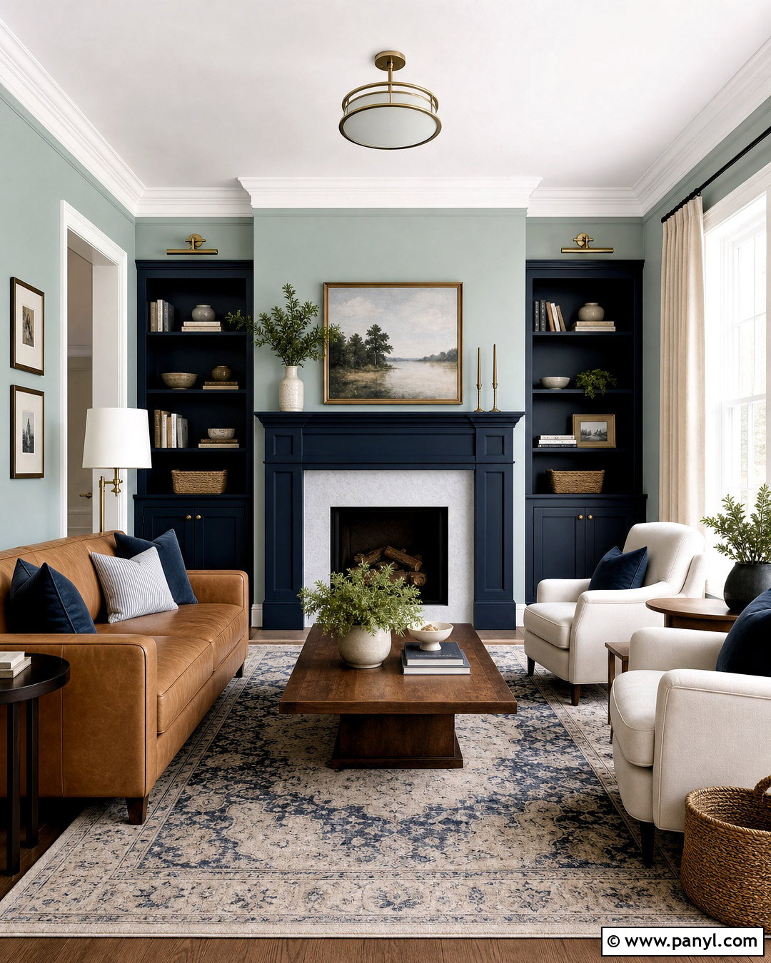 Sea Salt And Naval Living Room - 20 sw sea salt color palette ideas