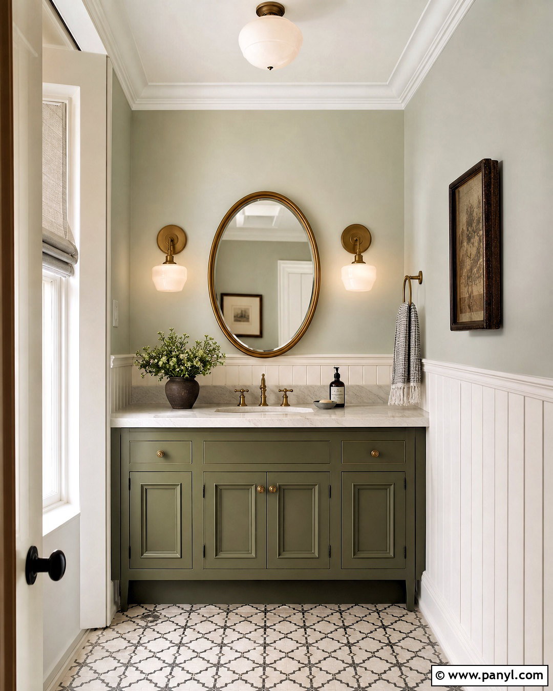 Sea Salt And Oyster Bay Powder Room - 20 sw sea salt color palette ideas