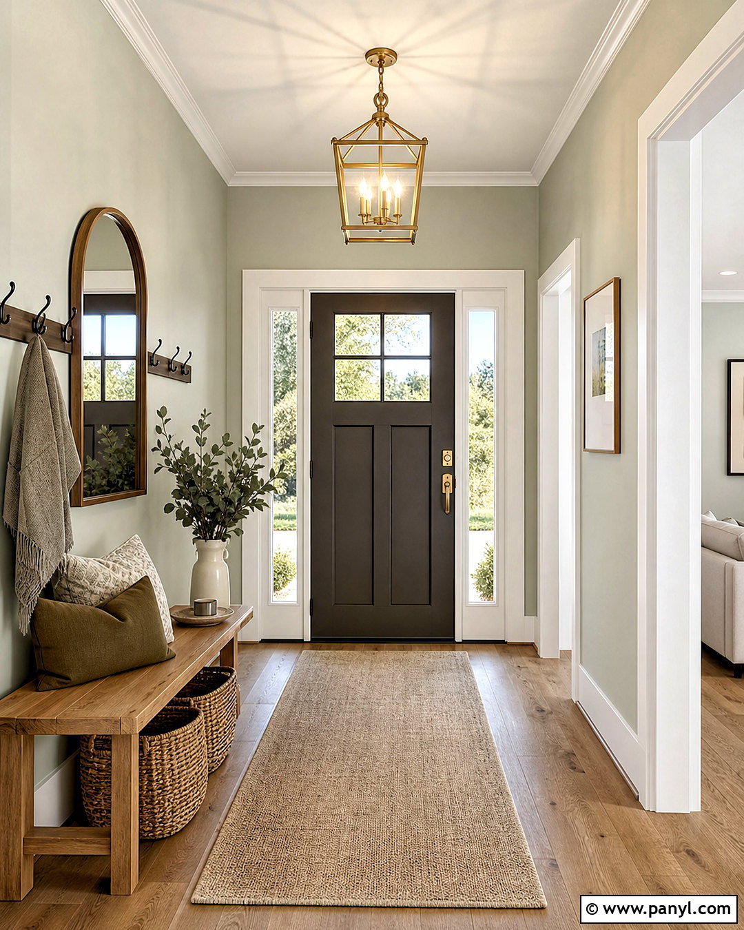 Sea Salt And Urbane Bronze Entryway - 20 sw sea salt color palette ideas
