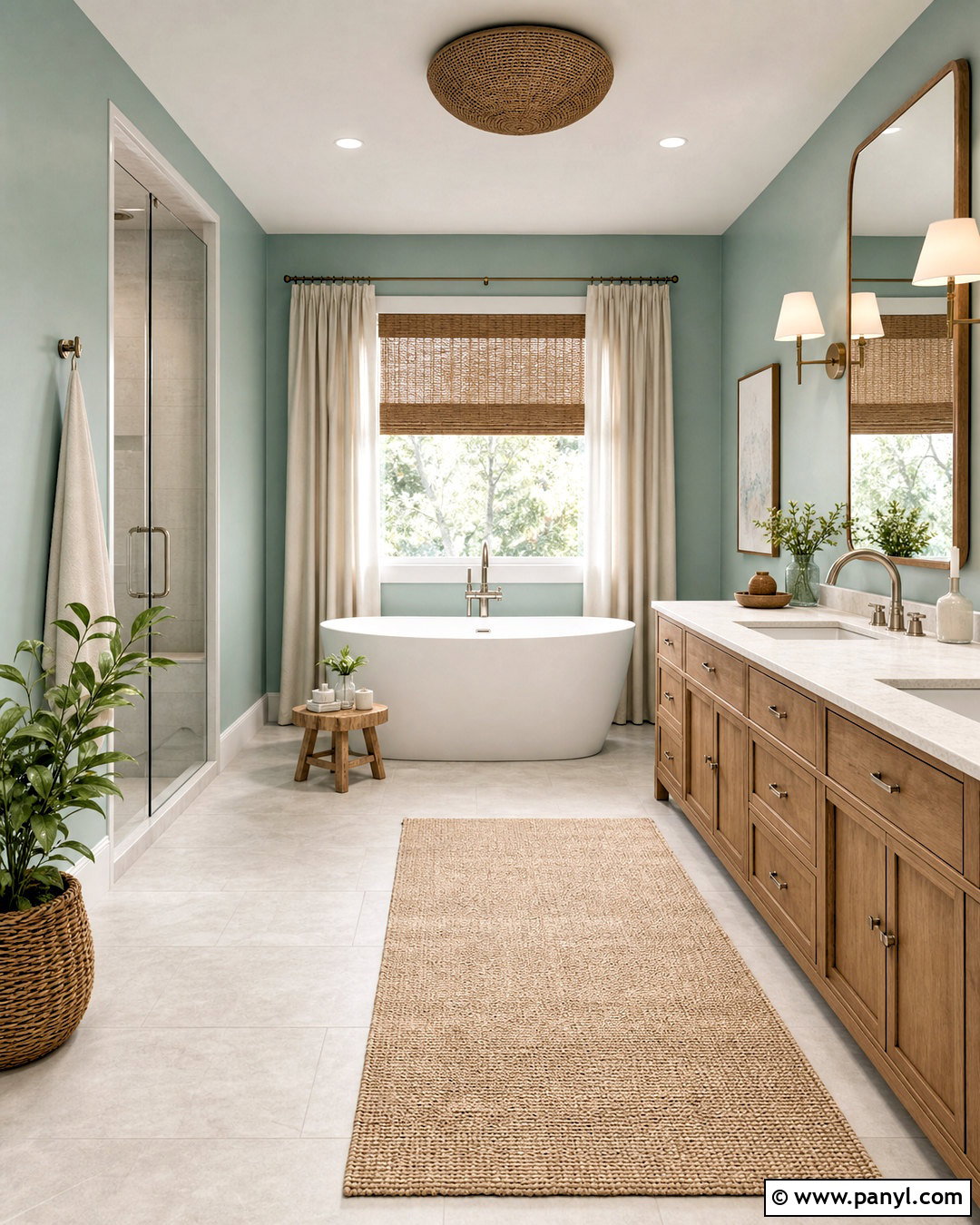 Sea Salt Bathroom With Freestanding Tub - 20 sea salt bathroom ideas