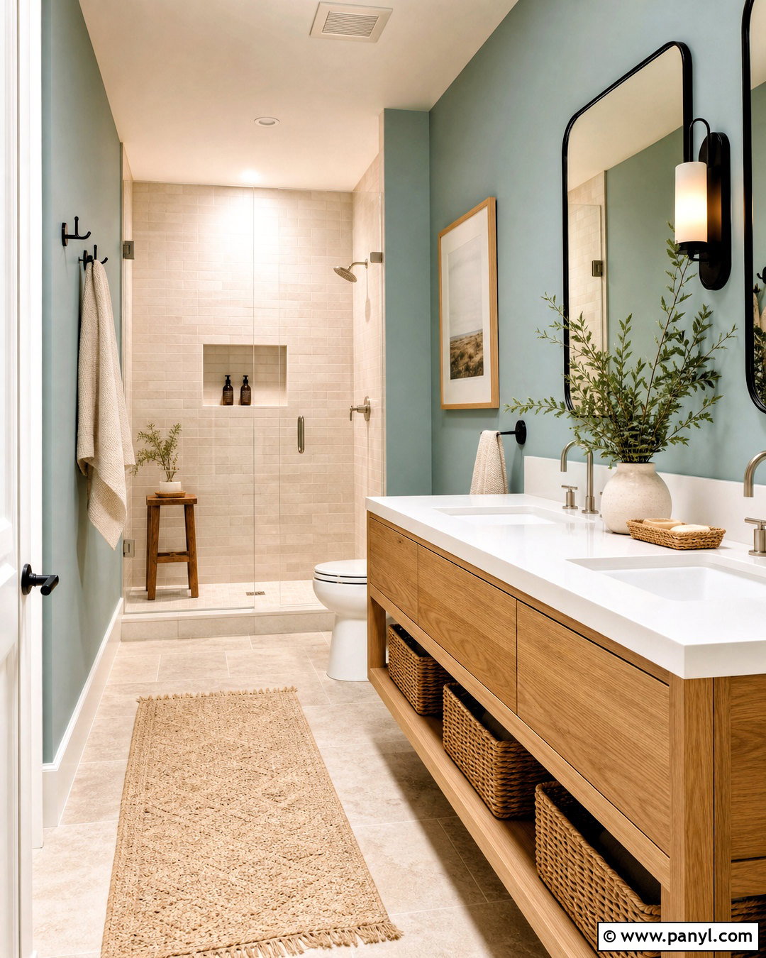 Sea Salt Bathroom With Light Wood Vanity - 20 sea salt bathroom ideas