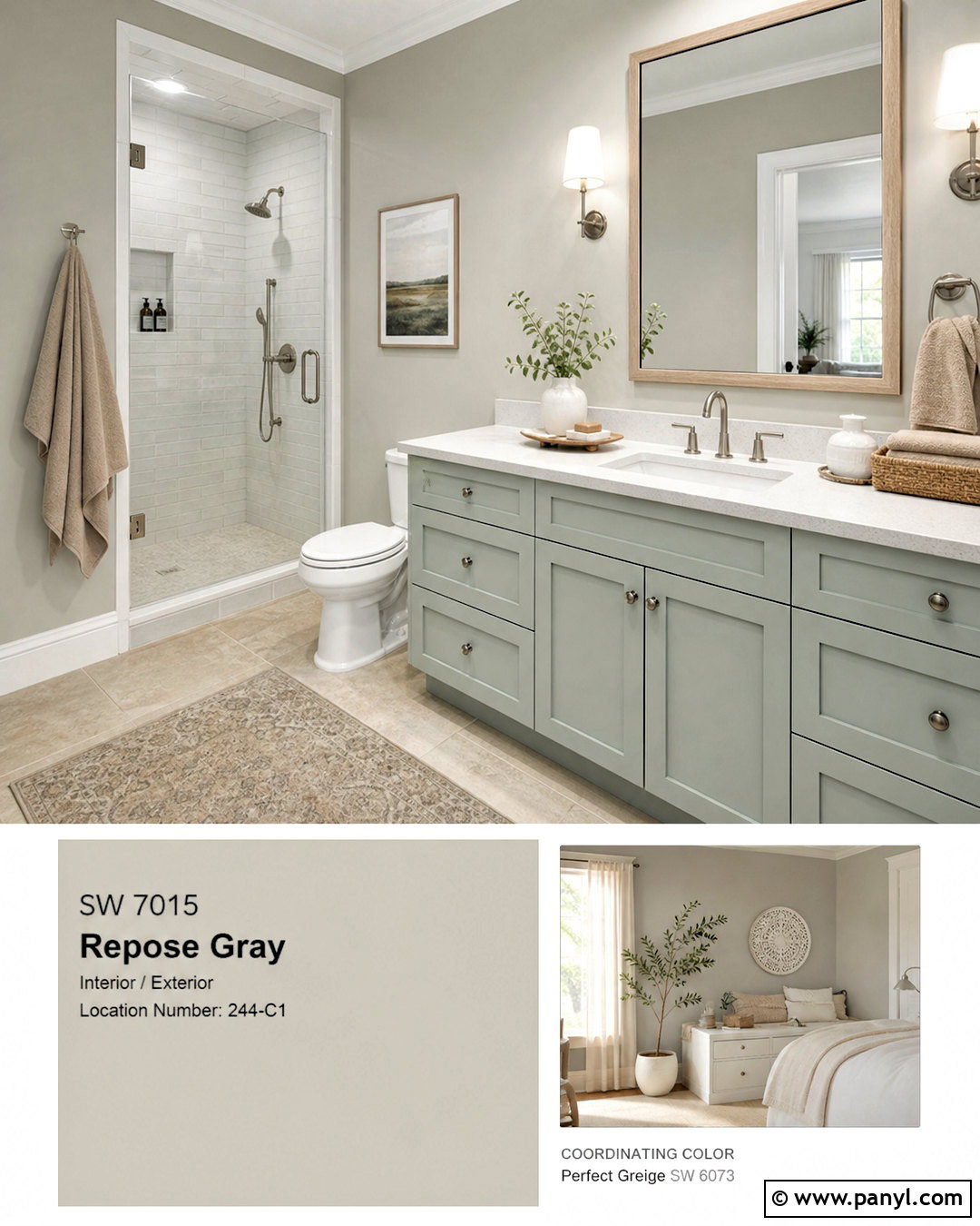 Sea Salt Bathroom With Repose Gray - 20 repose gray coordinating colors