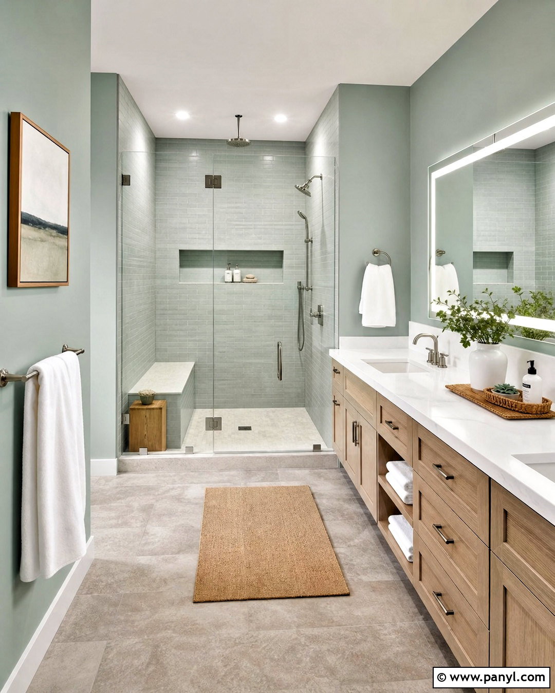 Sea Salt Bathroom With Walk-In Shower - 20 sea salt bathroom ideas
