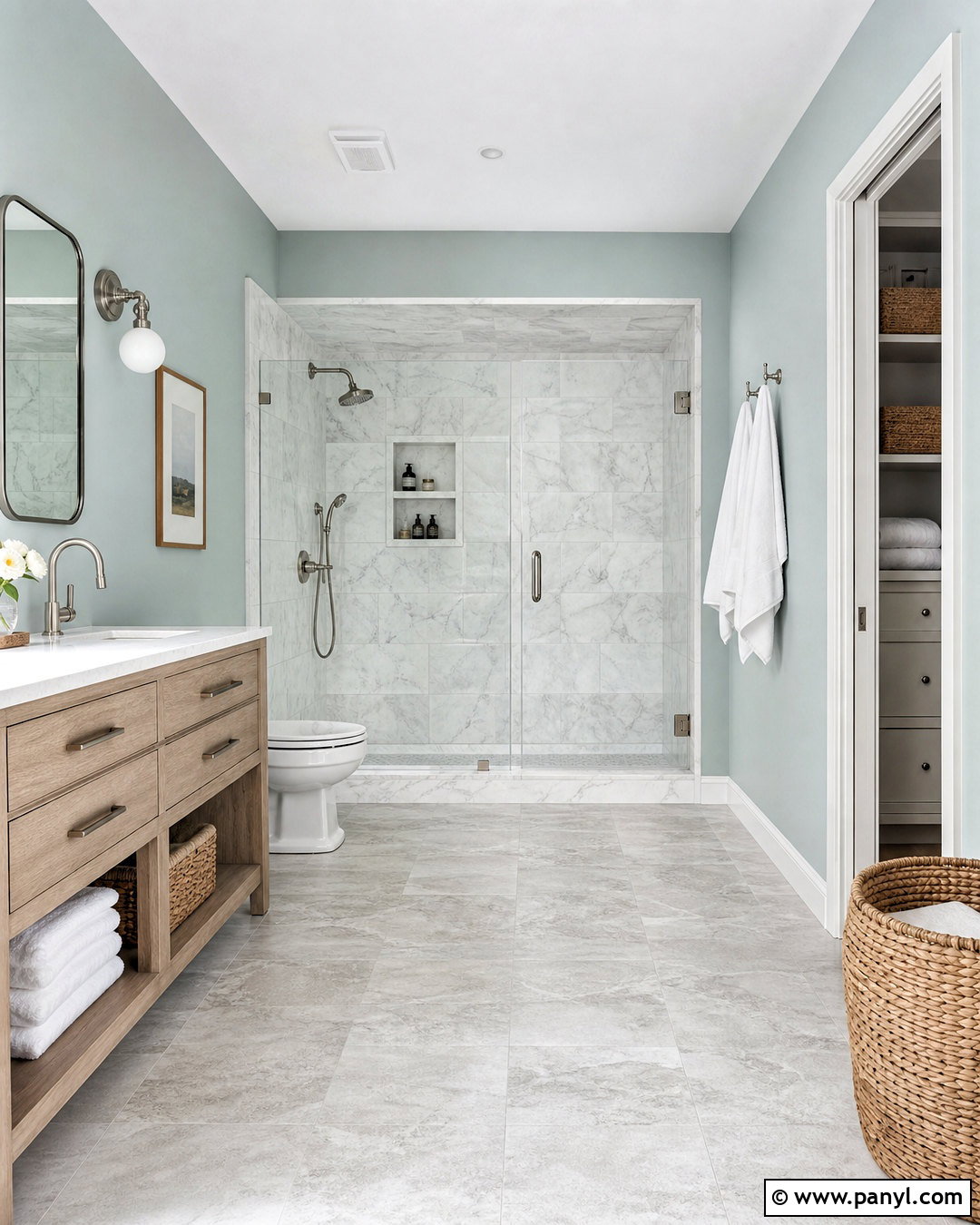 Sea Salt Bathroom With White Marble - 20 sea salt bathroom ideas