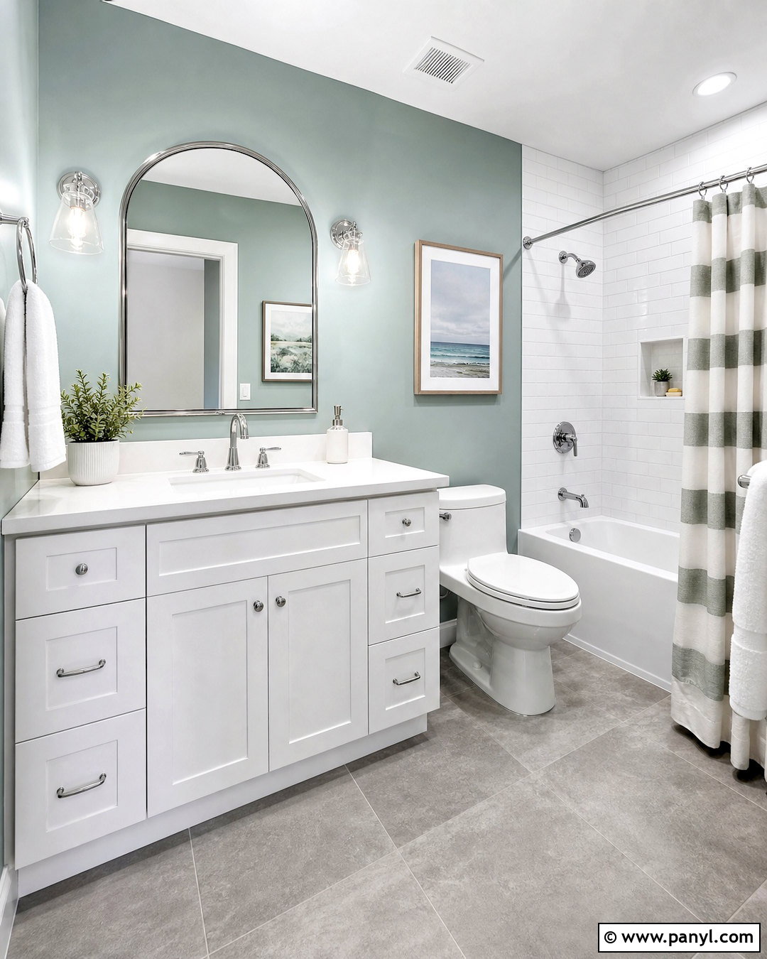 Sea Salt Bathroom With White Vanity - 20 seasalt sw bathroom ideas