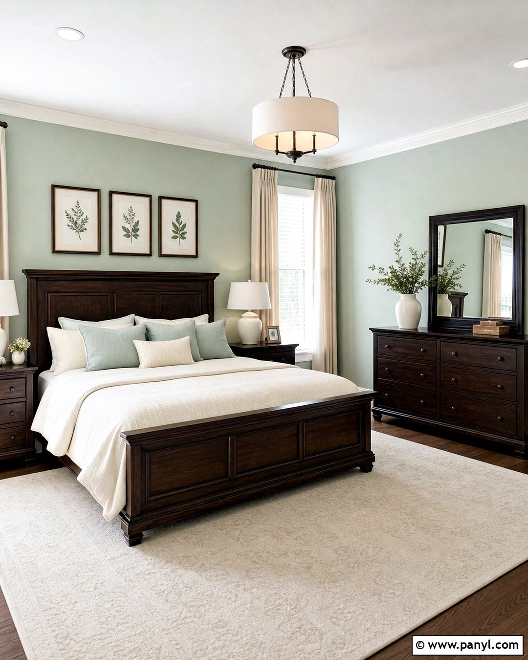 Sea Salt Bedroom With Dark Wood - 20 sea salt bedroom ideas