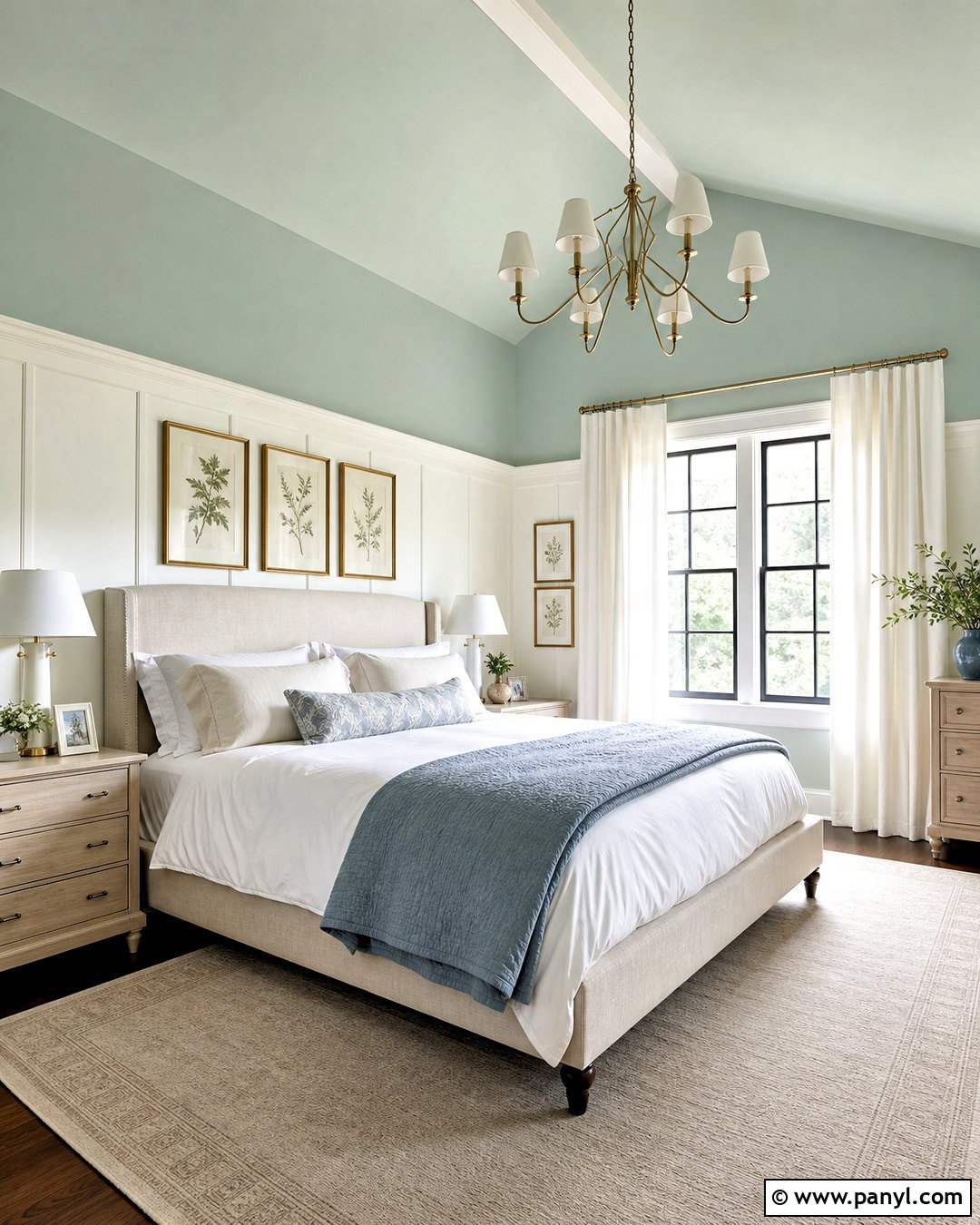 Sea Salt Bedroom With Painted Ceiling - 20 sea salt bedroom ideas