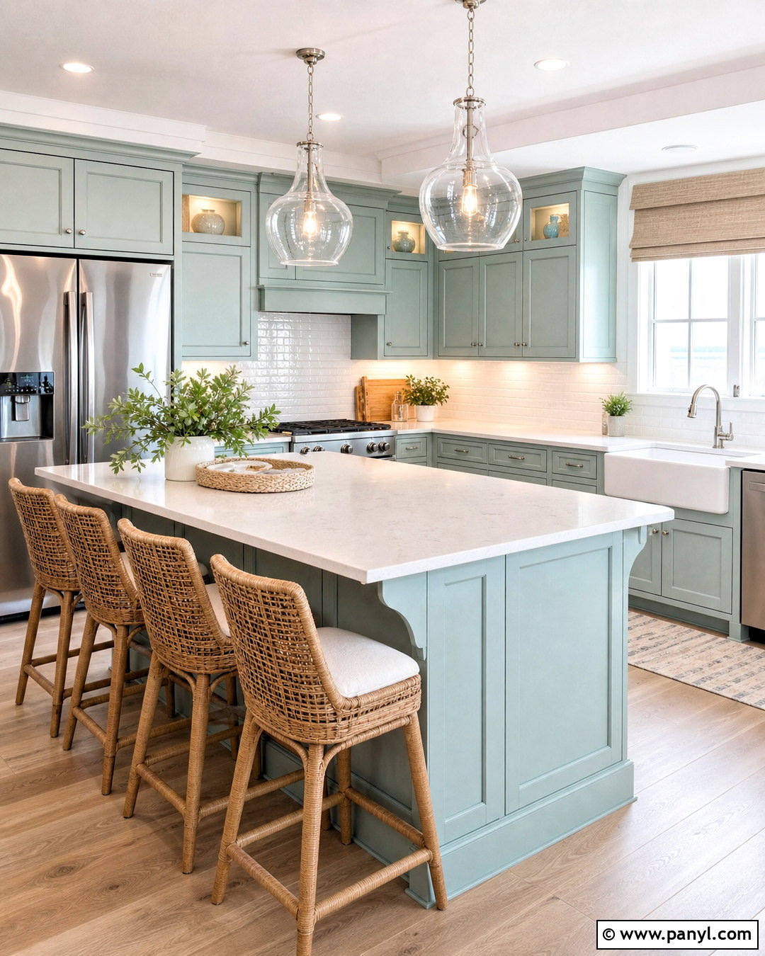 20 Sea Salt Kitchen Cabinets for a Fresh Coastal-Inspired Look
