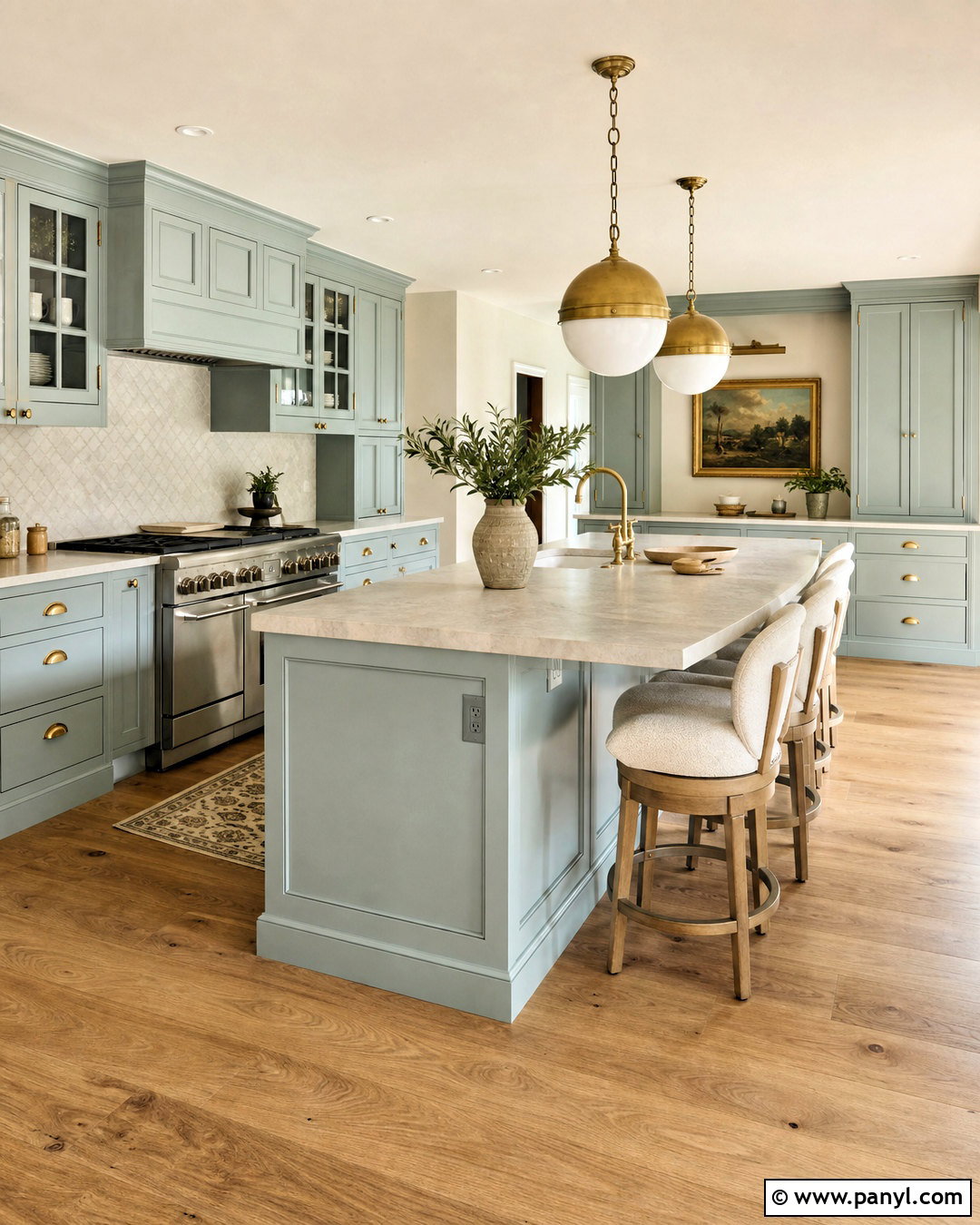 Sea Salt Cabinets With Brass Hardware - 20 sea salt kitchen cabinets