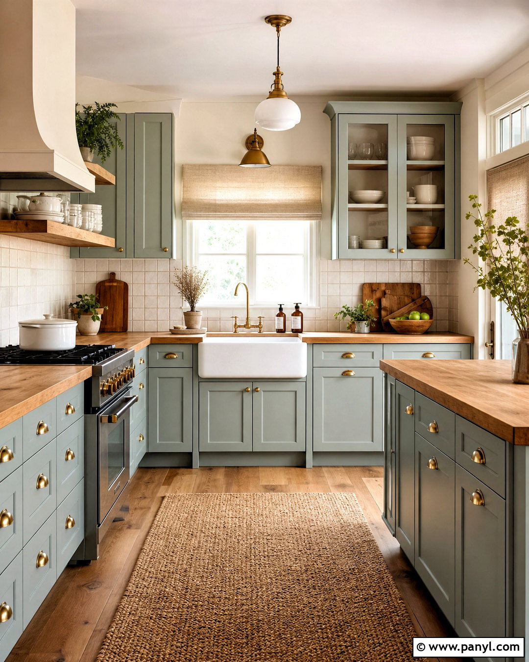 Sea Salt Cabinets With Butcher Block - 20 sea salt kitchen cabinets