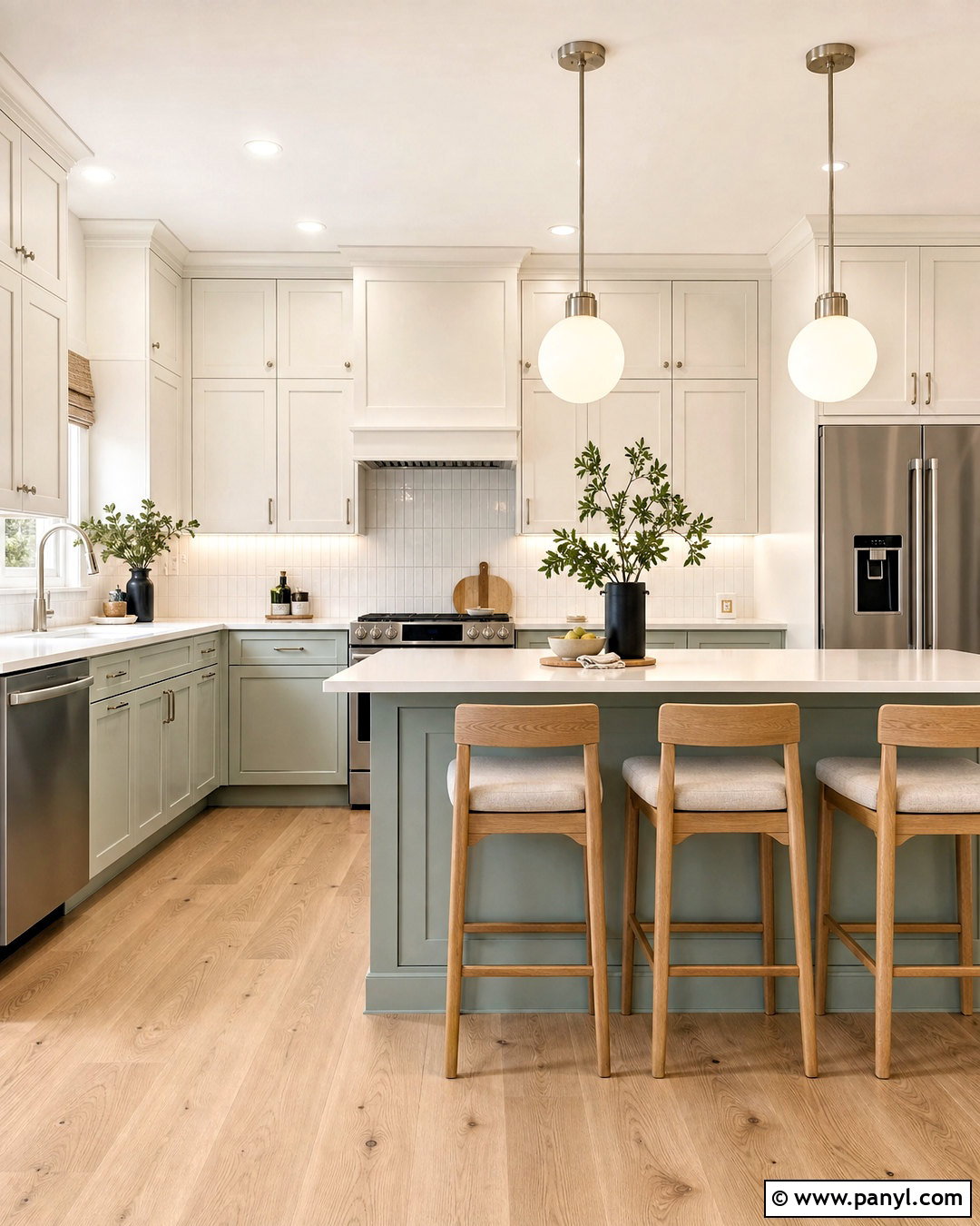 Sea Salt Cabinets With White Upper Cabinets - 20 sea salt kitchen cabinets