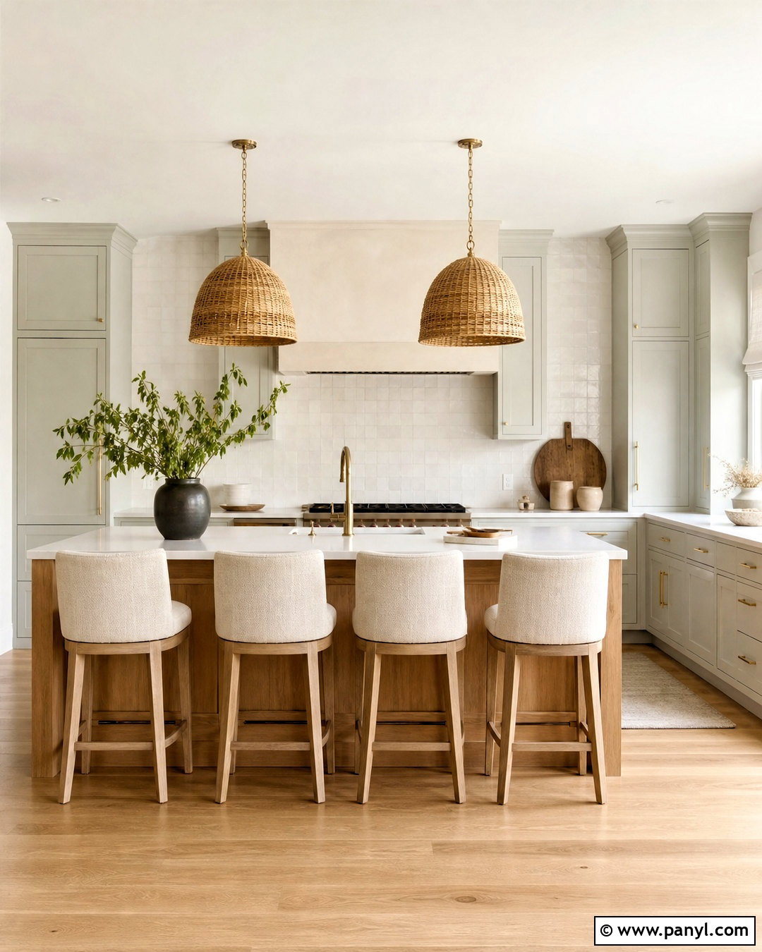 Sea Salt Cabinets With Wood Island - 20 sea salt kitchen cabinets