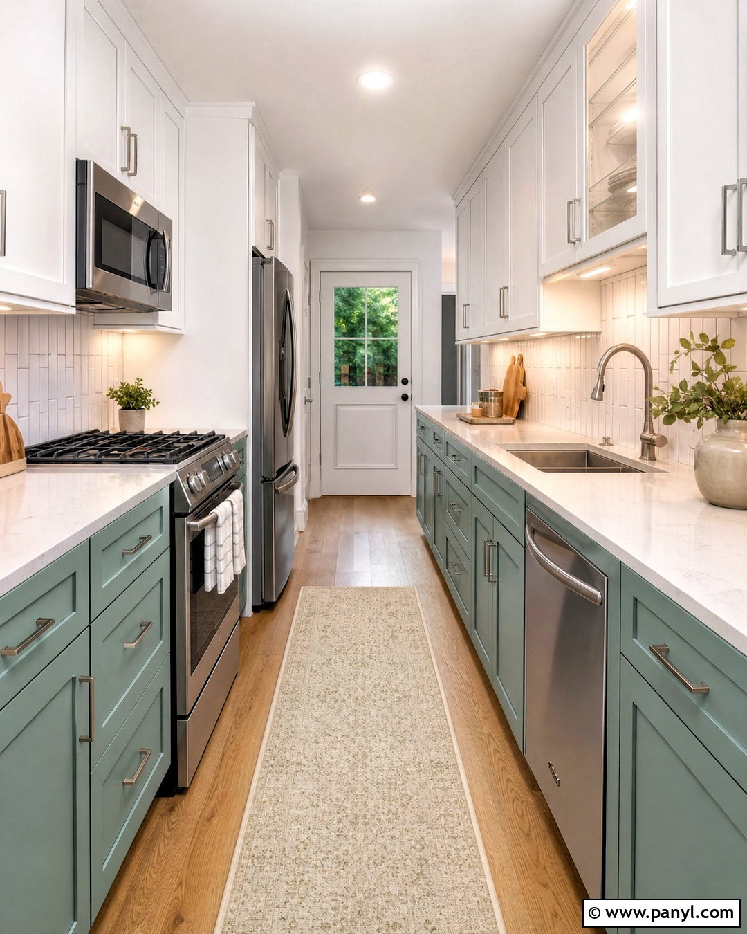 Sea Salt Galley Kitchen - 20 sea salt sherwin williams kitchen ideas