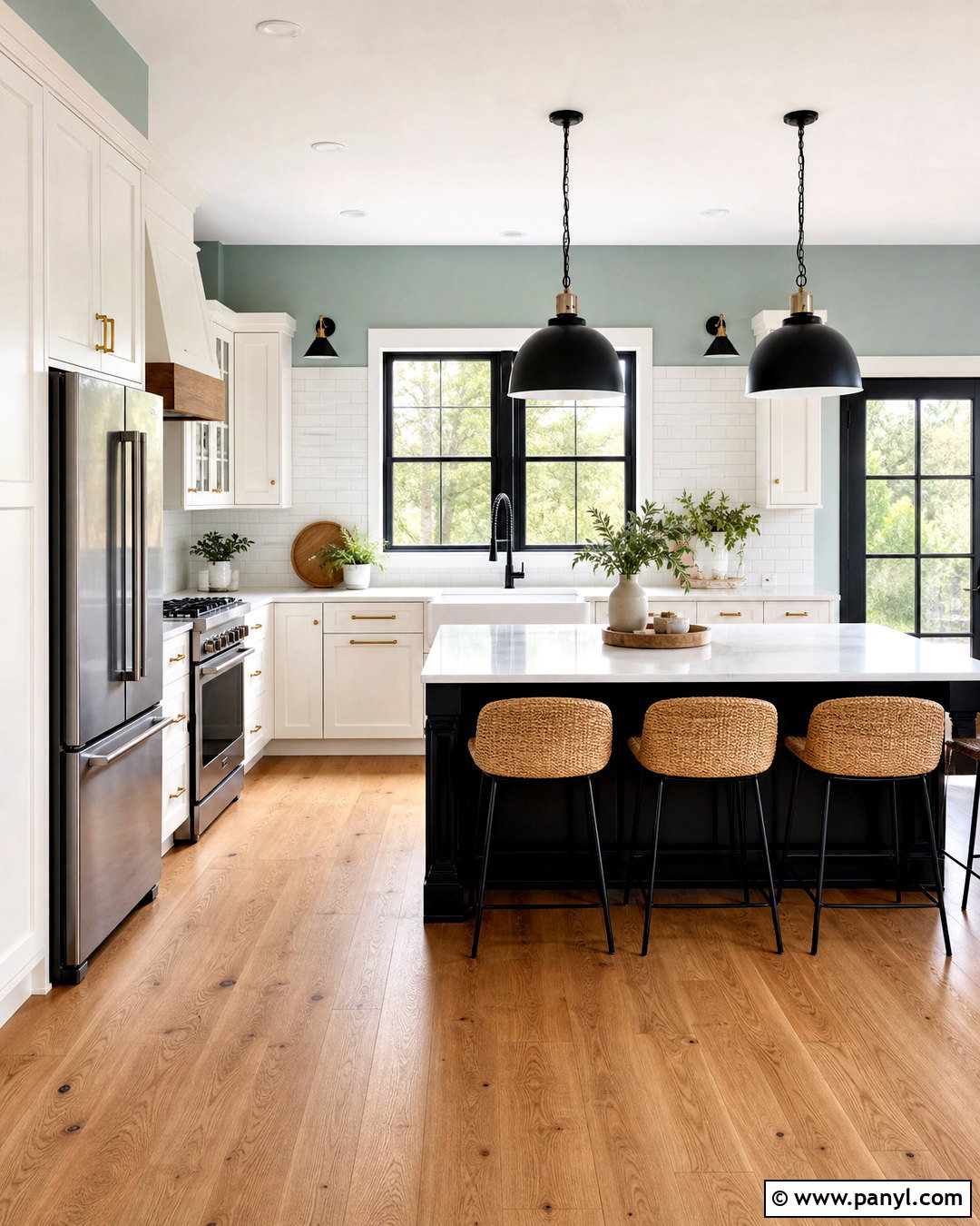 Sea Salt Kitchen With Black Accents - 20 sea salt sherwin williams kitchen ideas