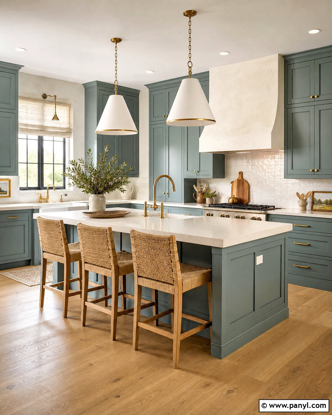 Sea Salt Kitchen With Brass Hardware - 20 sea salt sherwin williams kitchen ideas