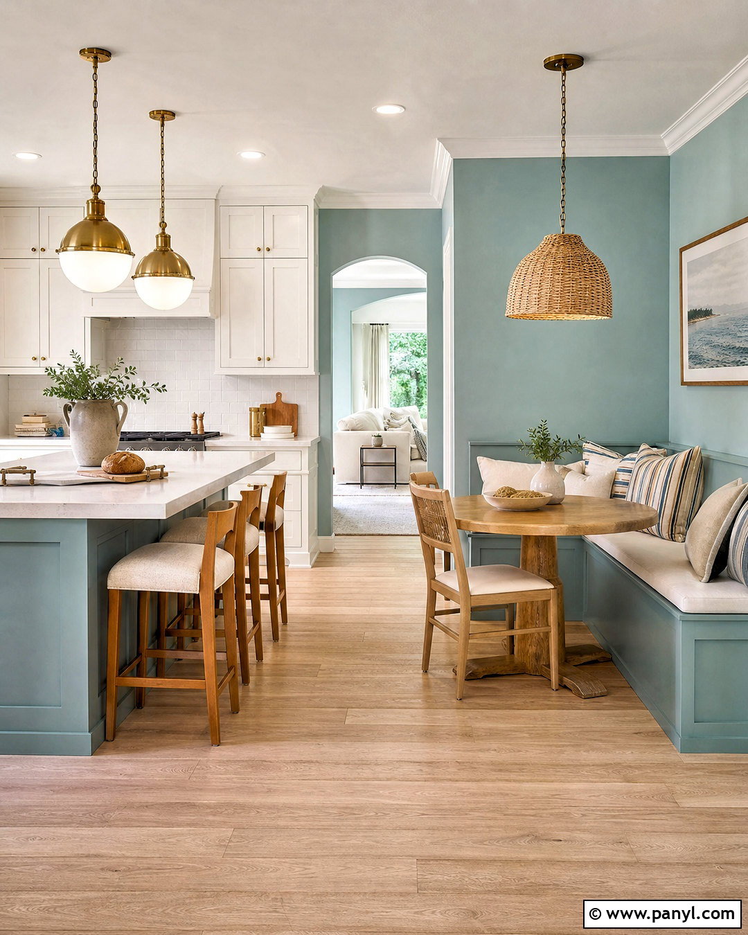 Sea Salt Kitchen With Breakfast Nook - 20 sea salt sherwin williams kitchen ideas