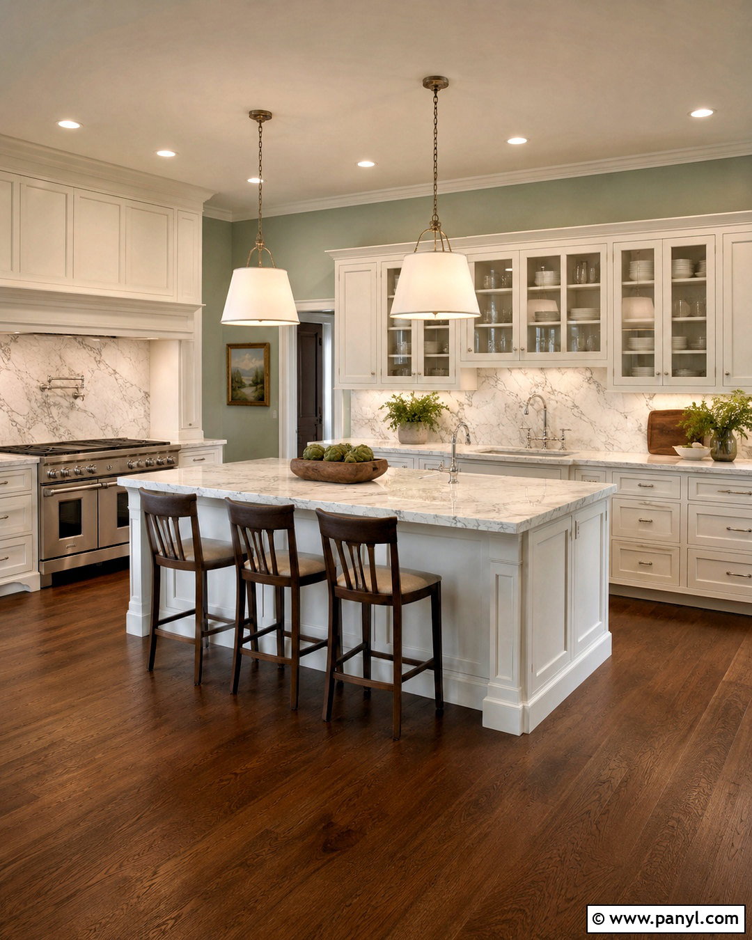 Sea Salt Kitchen With Marble Countertops - 35 sea salt kitchen walls