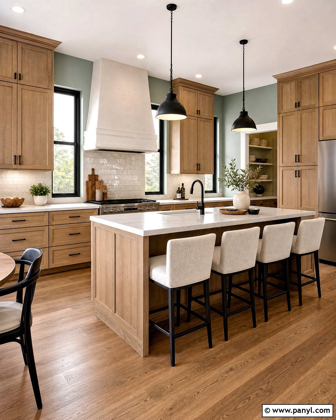 Sea Salt Kitchen With Oak Cabinets - 20 sea salt sherwin williams kitchen ideas