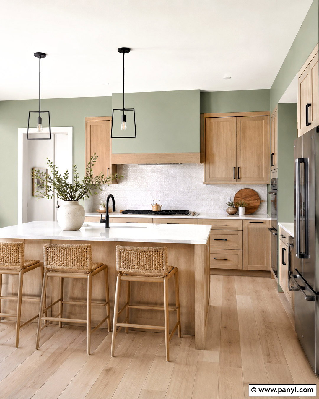 Sea Salt Kitchen With White Oak Cabinets - 35 sea salt kitchen walls
