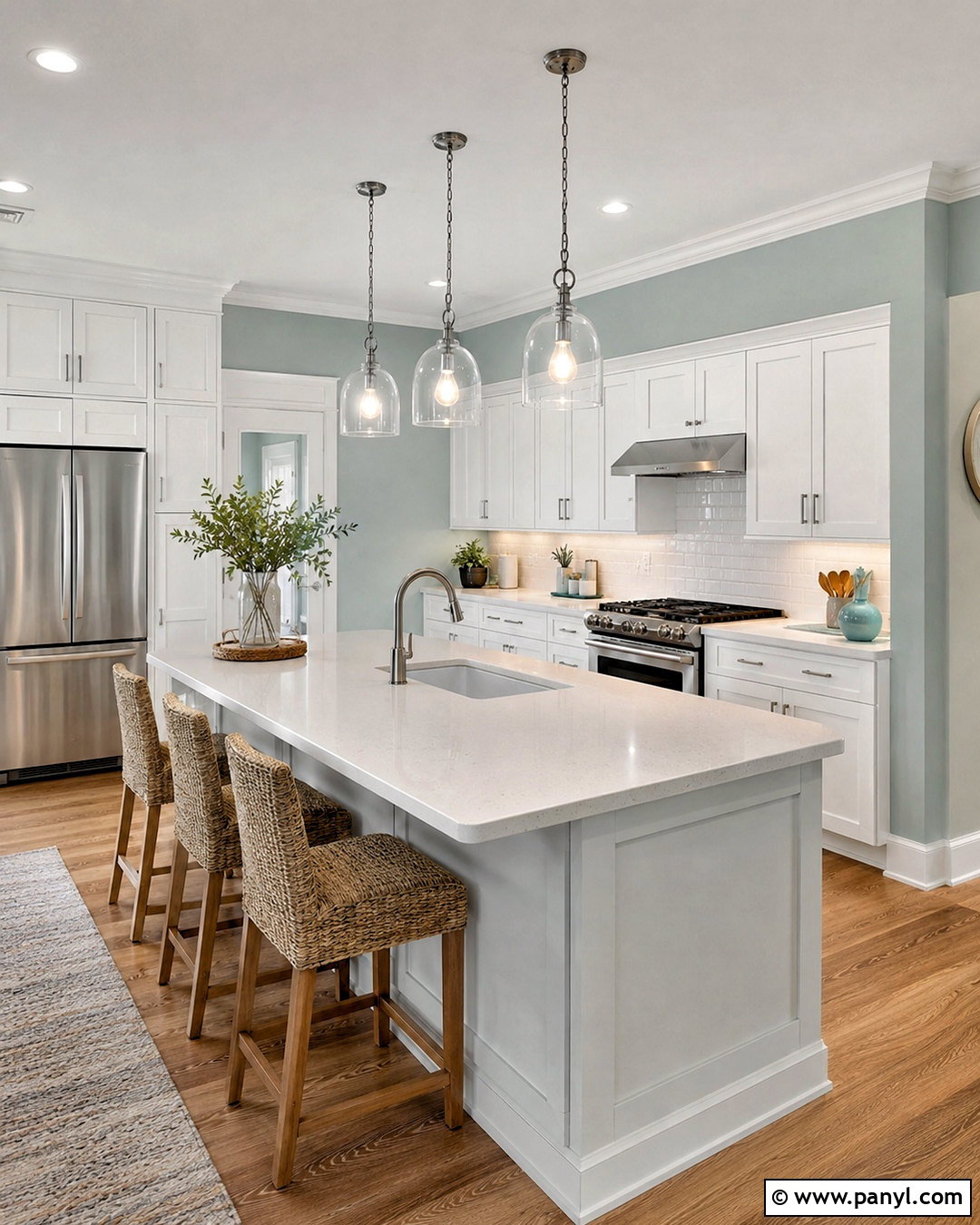 Sea Salt Kitchen With White Shaker Cabinets - 35 sea salt kitchen walls