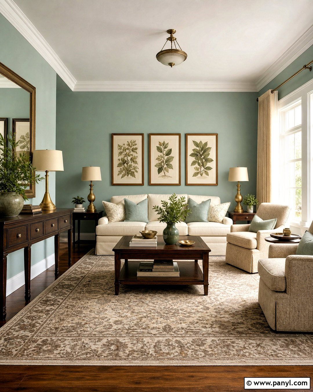 Sea Salt Living Room With Dark Wood - 20 sea salt sherwin williams living room ideas