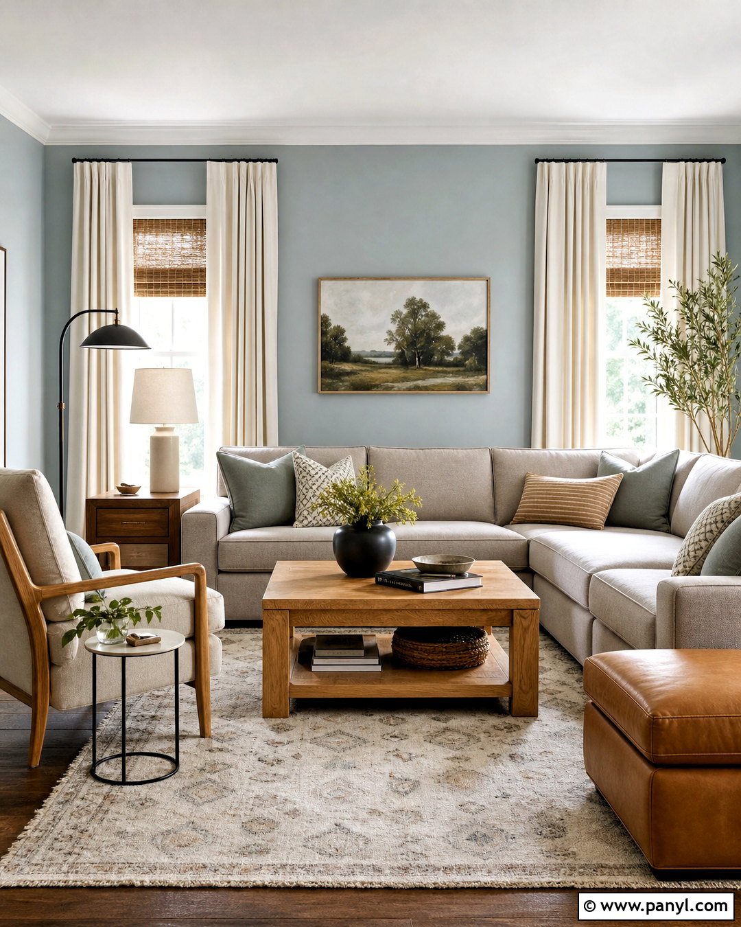 Sea Salt Living Room With Gray Sectional - 20 sea salt sherwin williams living room ideas