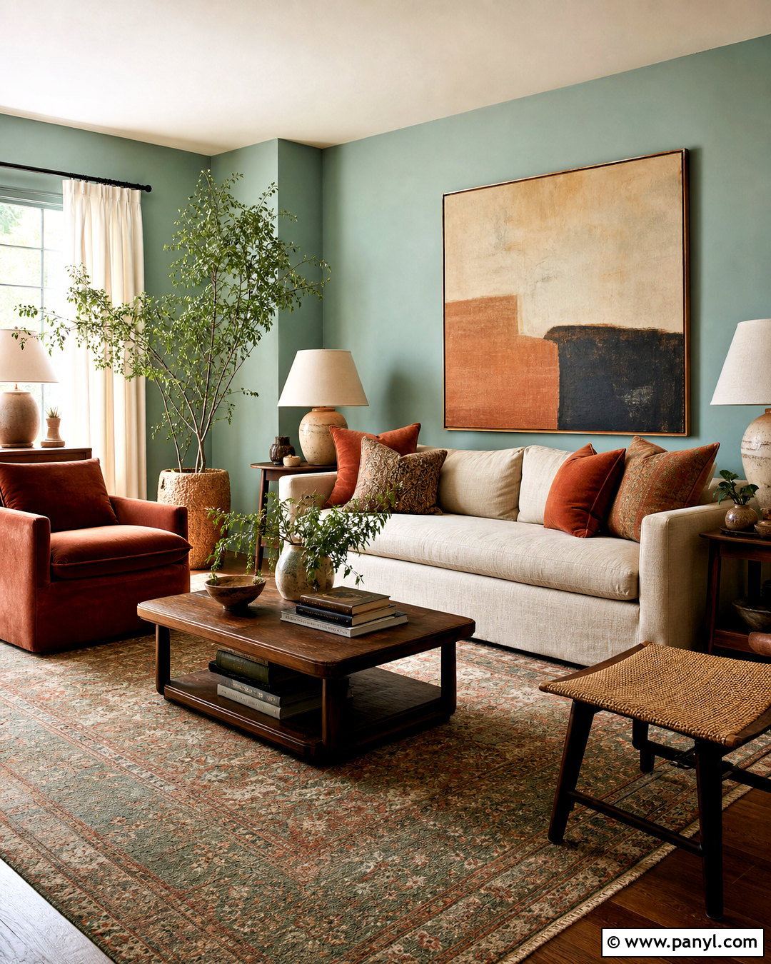 Sea Salt Living Room With Terracotta Accents - 20 sea salt sherwin williams living room ideas