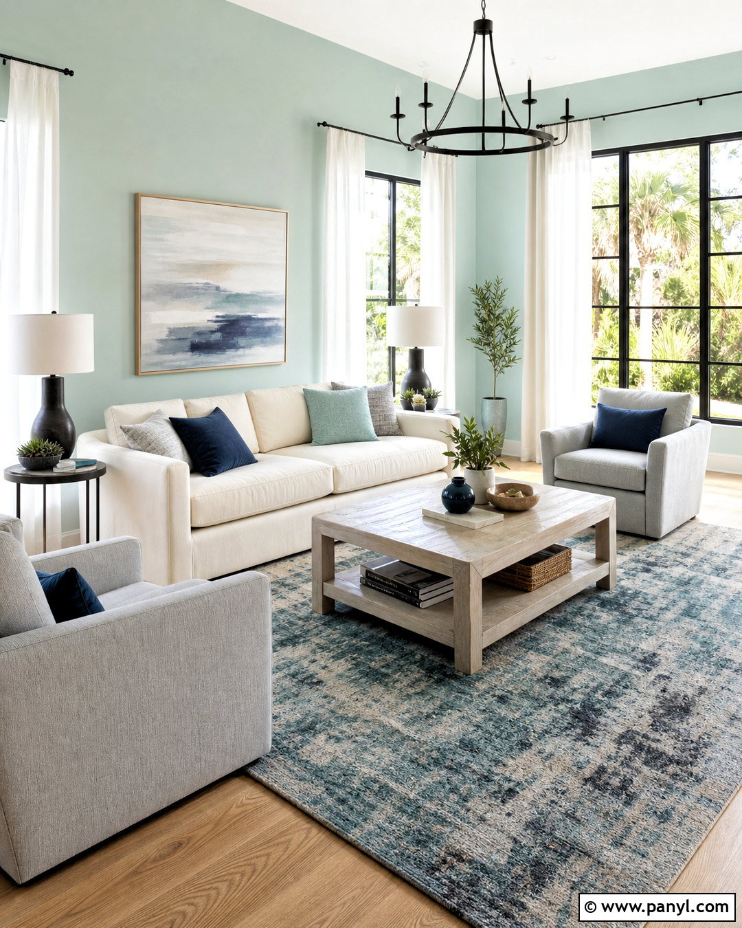 Sea Salt South-Facing Living Room - 20 sea salt sherwin williams living room ideas