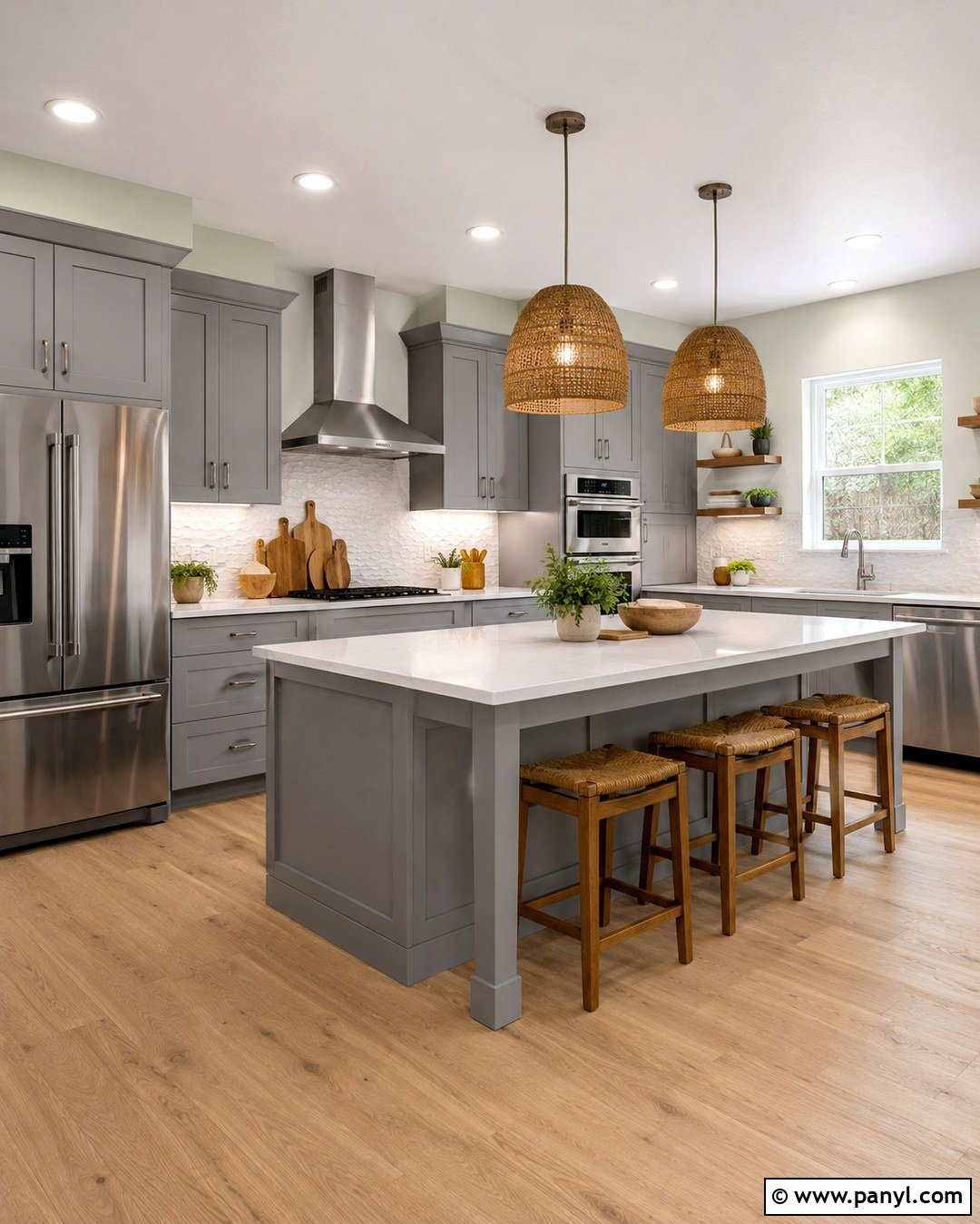 Sea Salt Walls With Gray Cabinets And Stainless Steel - 20 Sea Salt Walls With Gray Cabinets