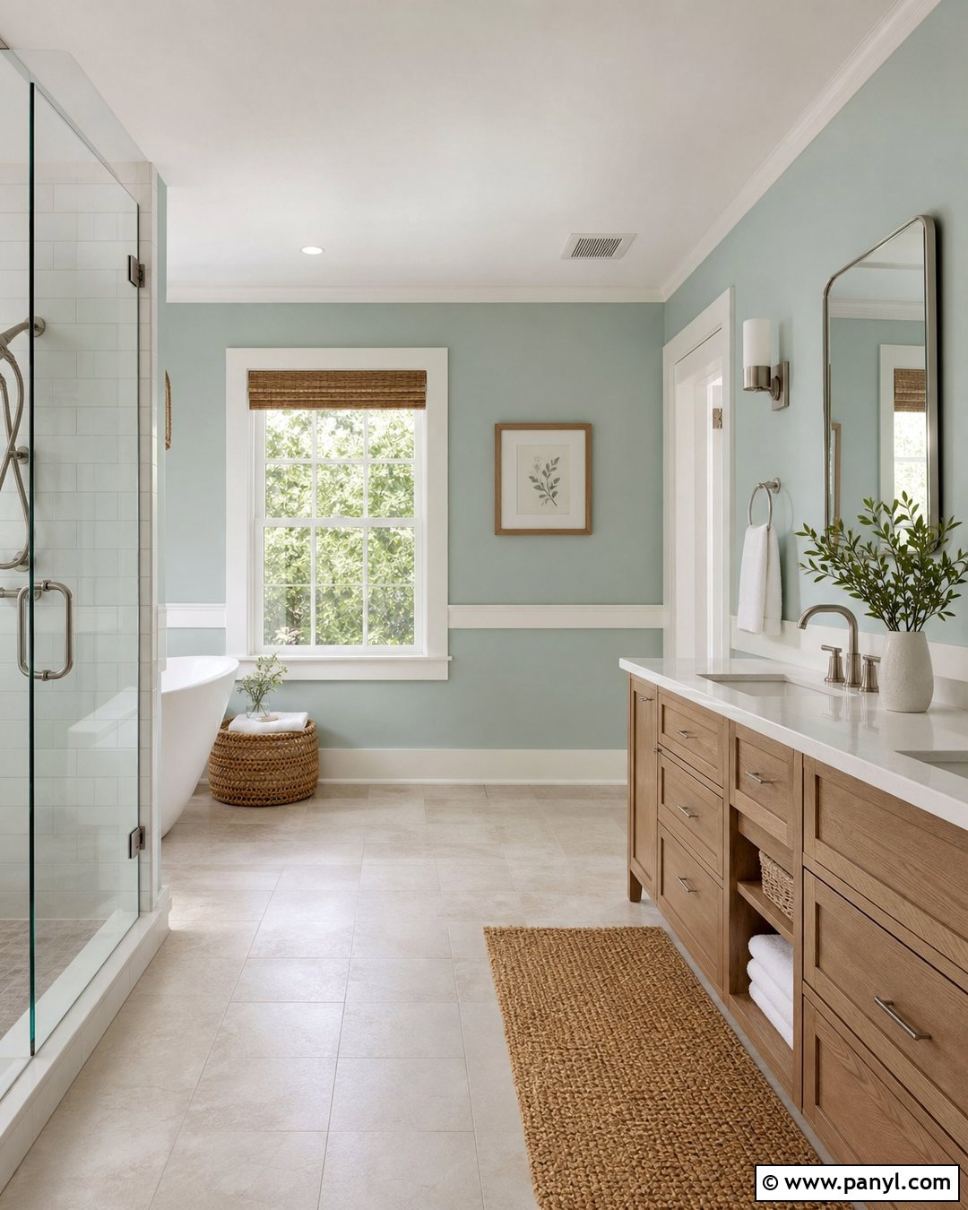 Sea Salt Walls With Spare White Trim - 25 Sherwin Williams Wall And Trim Combo Ideas