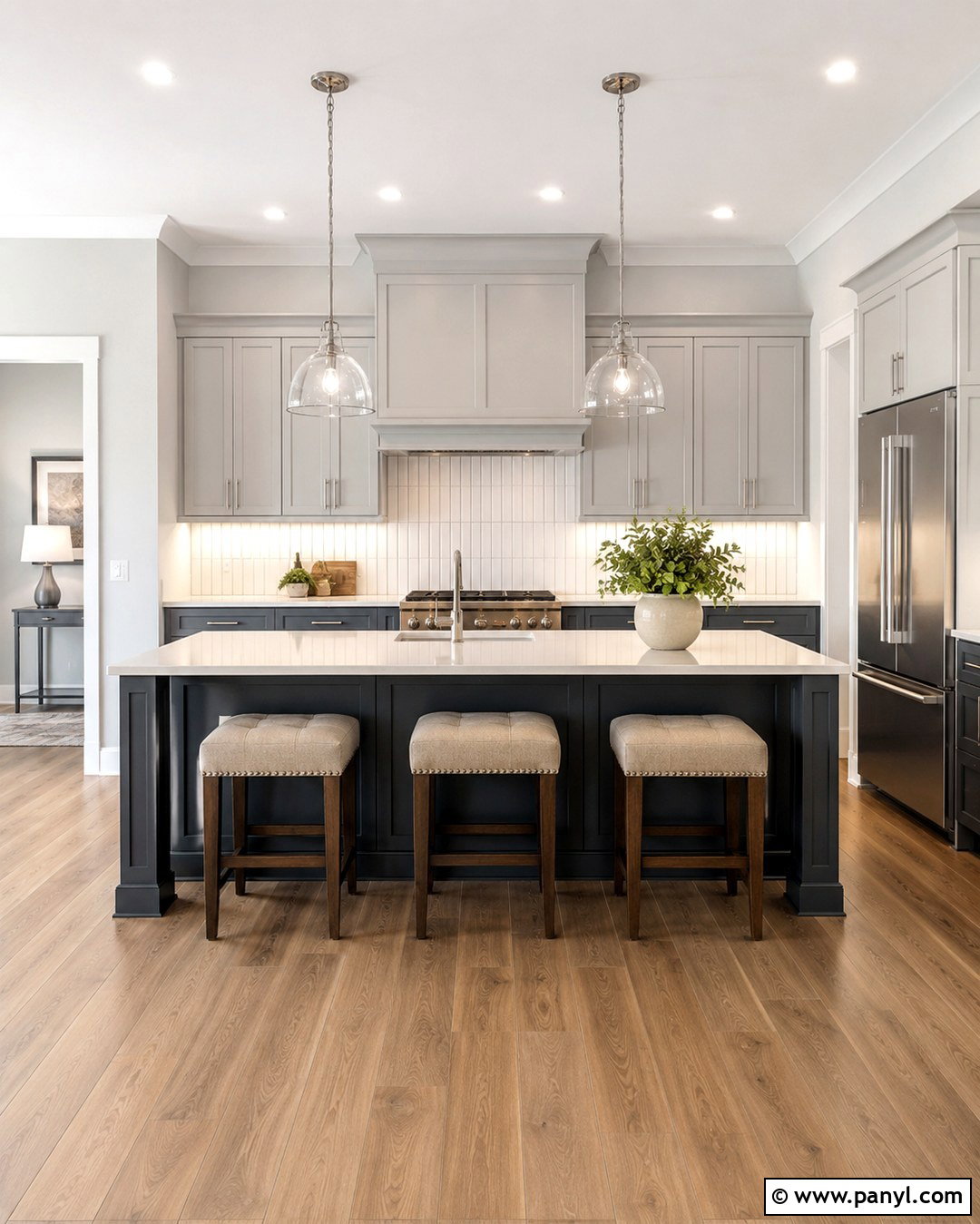 Sea Salt Walls With Two Tone Gray Cabinets - 20 Sea Salt Walls With Gray Cabinets