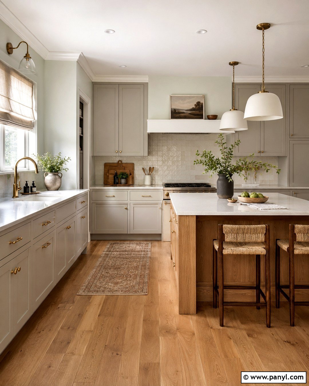 Sea Salt Walls With Warm Gray Cabinets - 20 Sea Salt Walls With Gray Cabinets