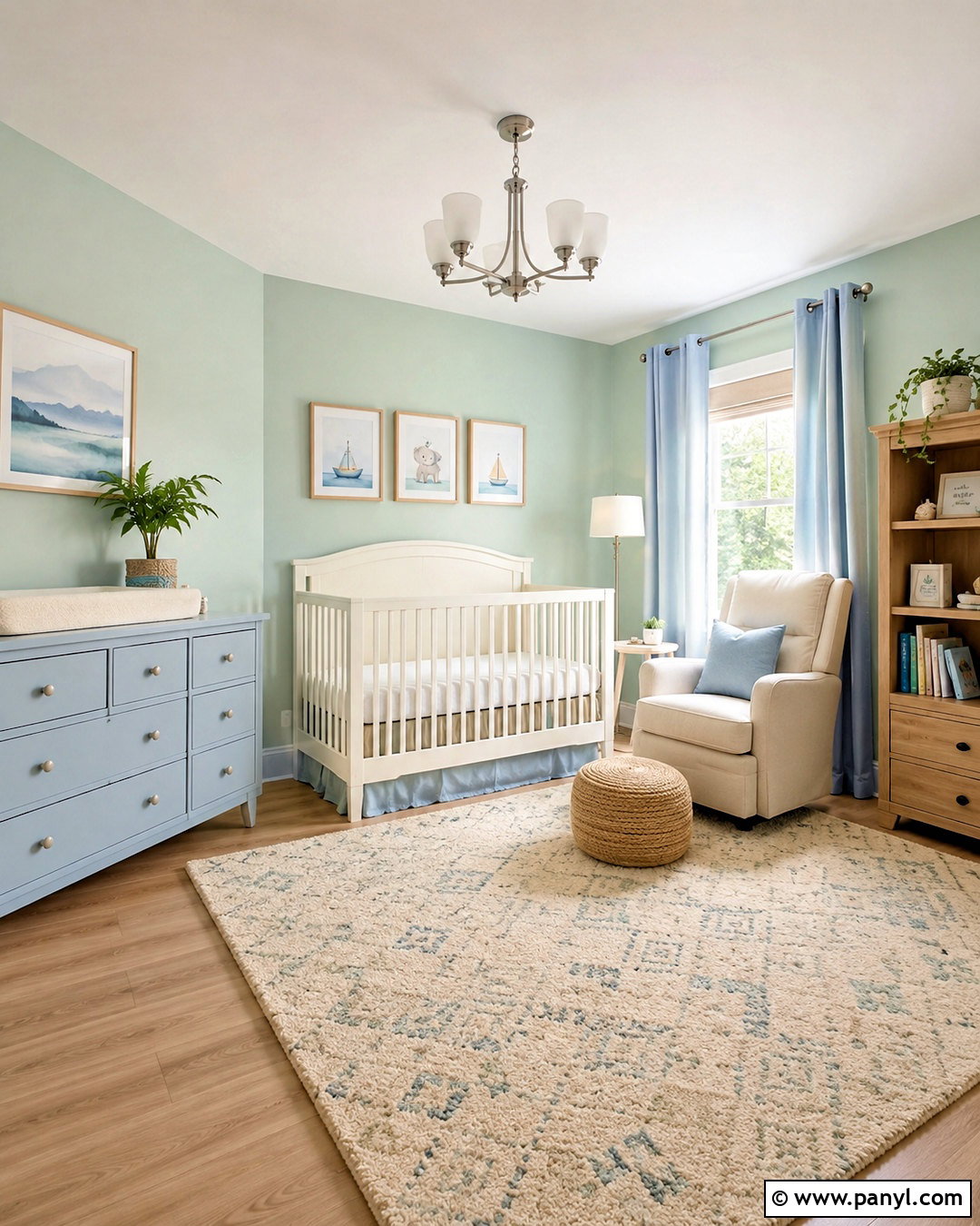 Seafoam Green And Pale Blue Nursery - 20 nursery color scheme ideas