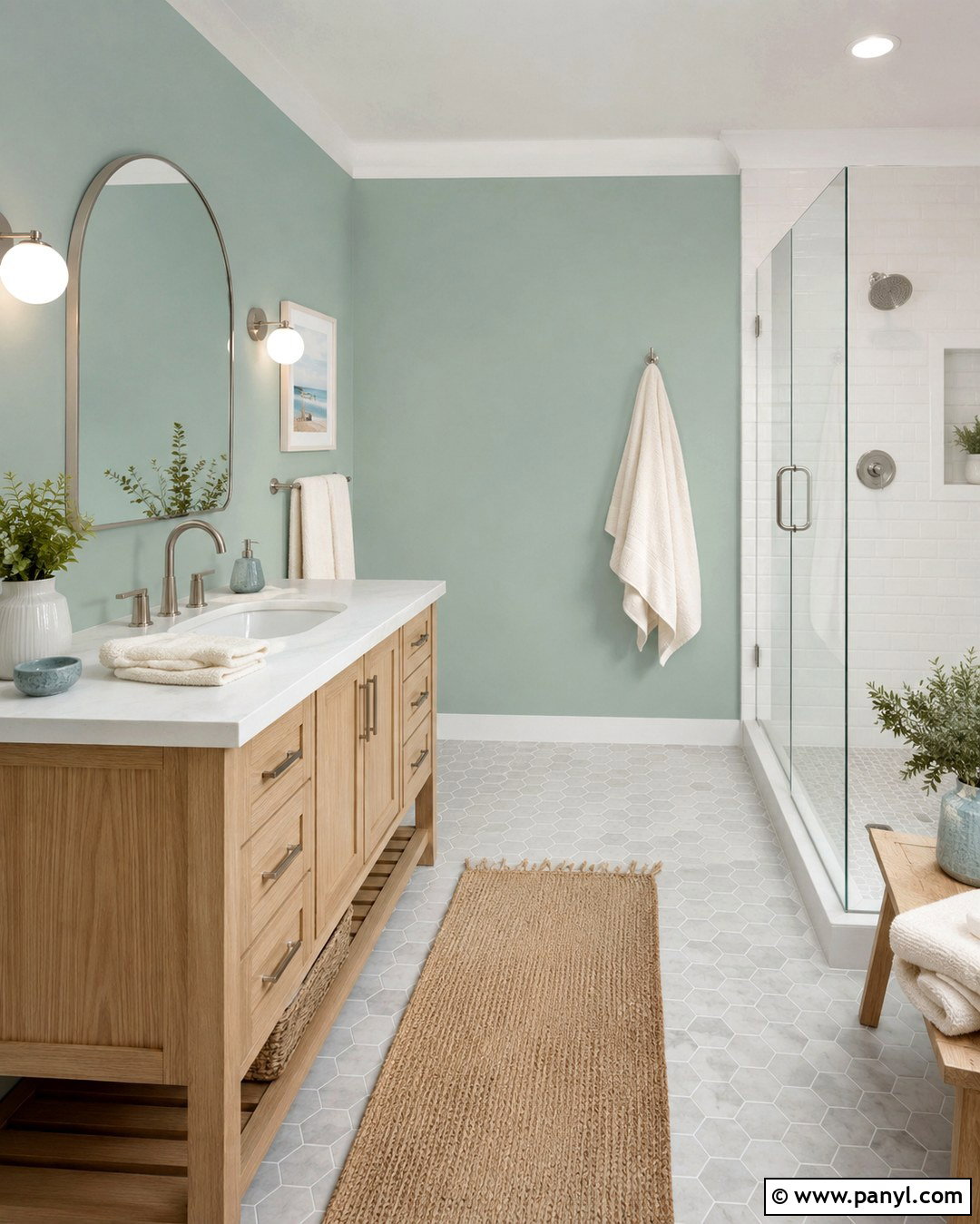 Seafoam Green Bathroom Wall - 20 Plain Green Wall Ideas