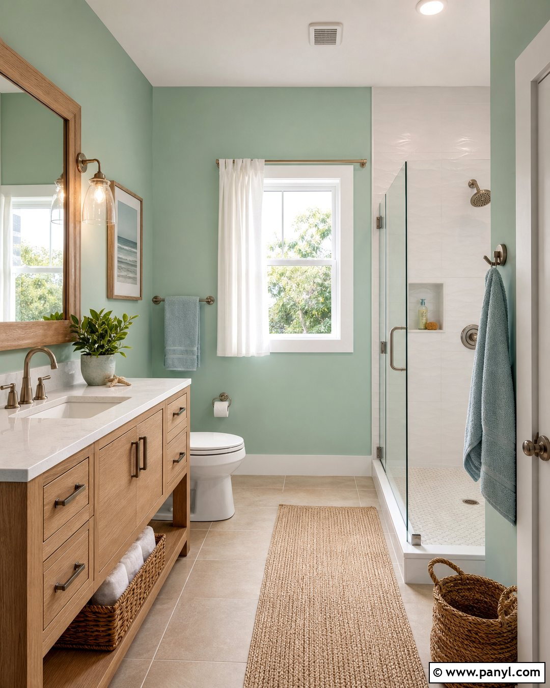 Seafoam Green Bathroom Walls - 35 Green Bathroom Walls