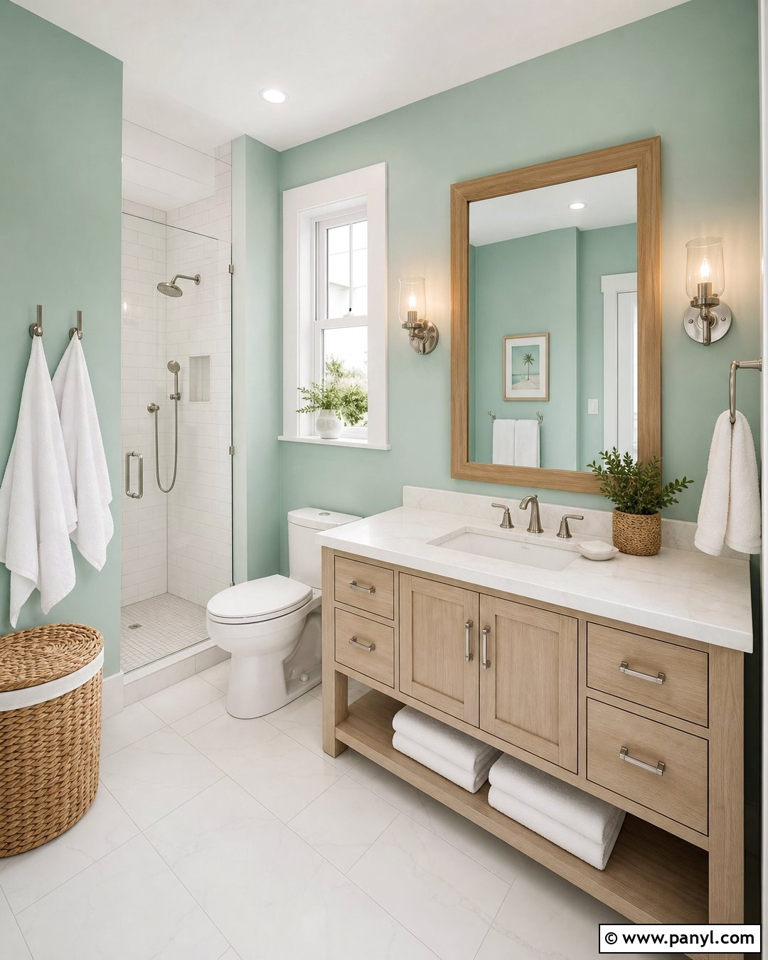 Seafoam Green Bathroom Walls - 50 green walls