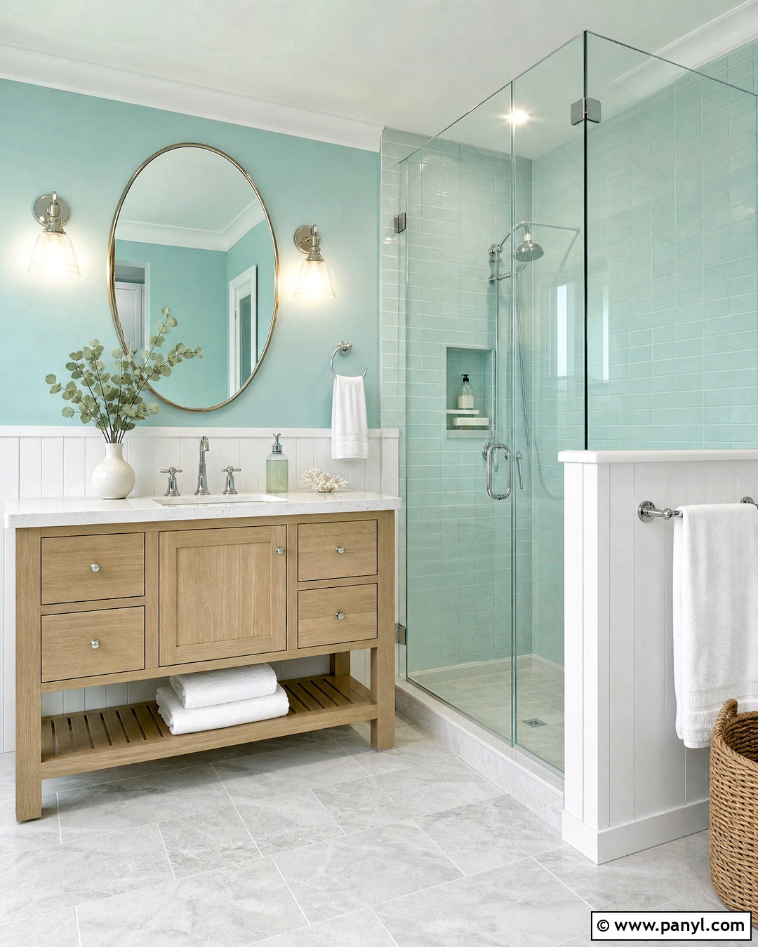 Seafoam Green Bathroom Walls - 20 green wall painting ideas
