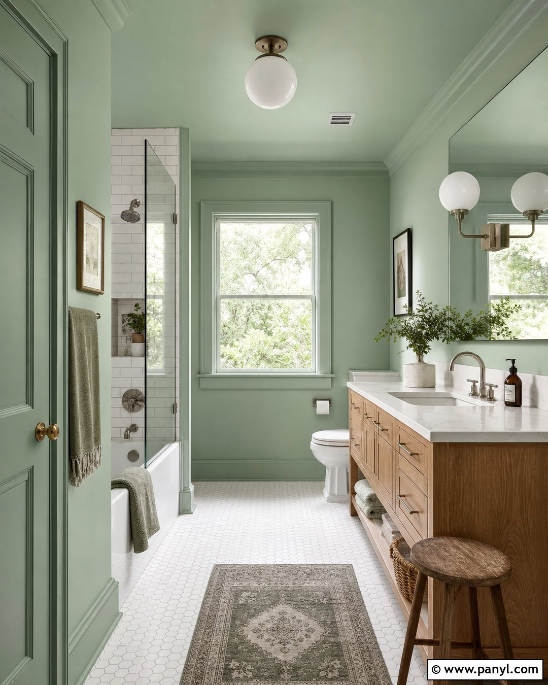 Seafoam Green Bathroom Walls And Ceiling - 30 green walls and ceiling ideas