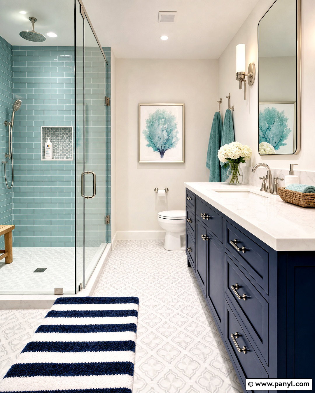 Seafoam Green Bathroom With Navy Blue - 20 seafoam green bathroom ideas