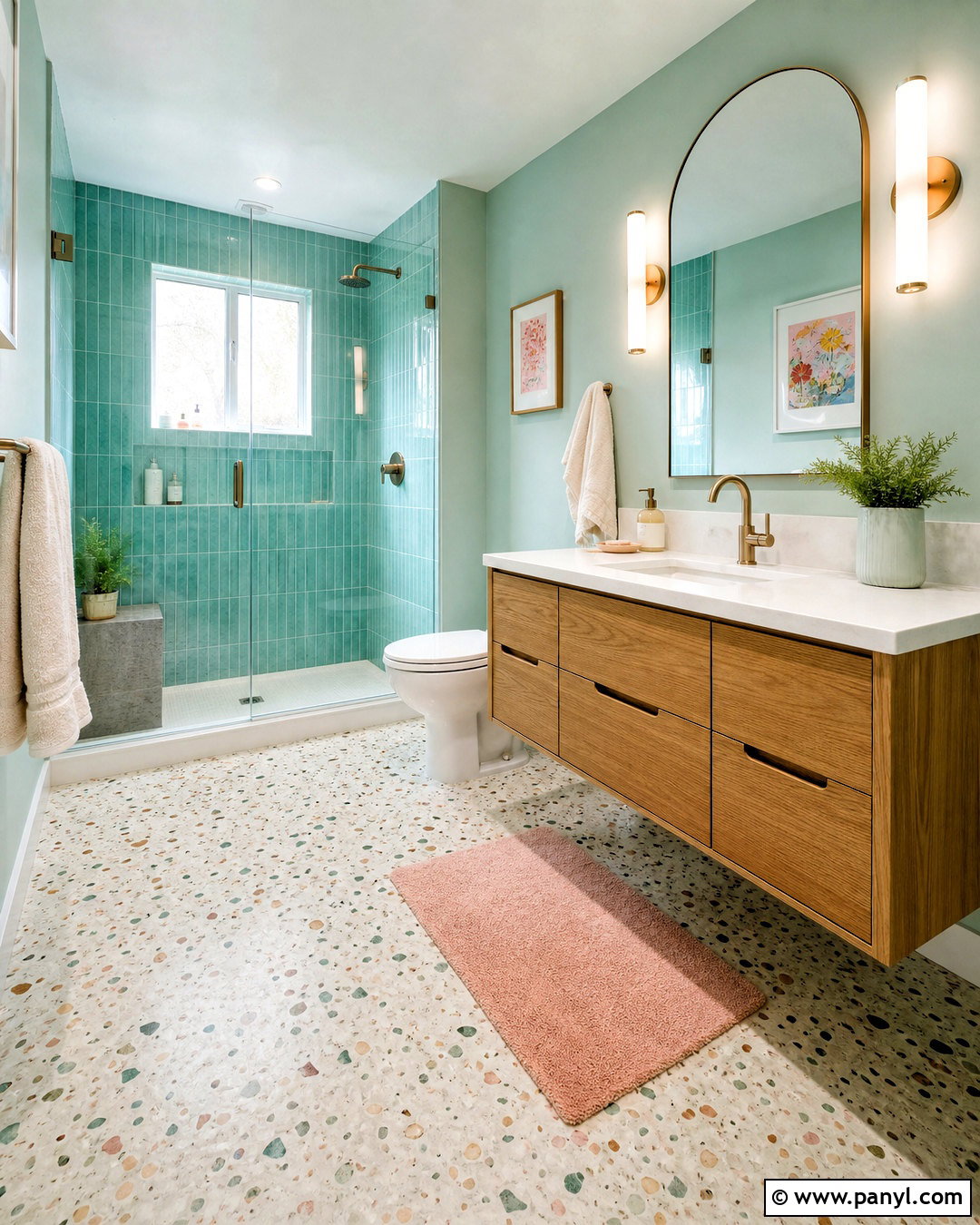Seafoam Green Bathroom With Terrazzo Floor - 20 seafoam green bathroom ideas