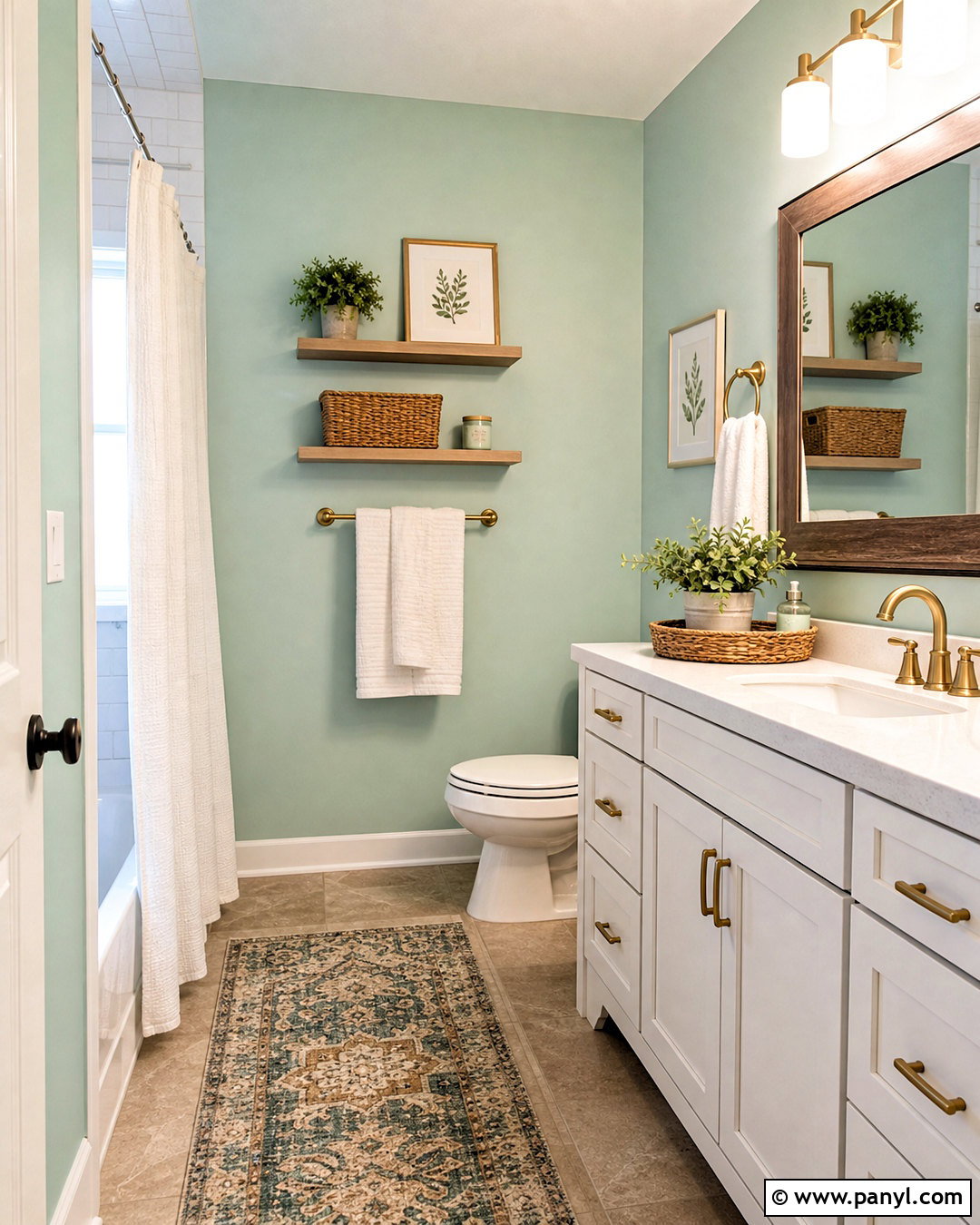 Seafoam Green Budget Bathroom Refresh - 20 seafoam green bathroom ideas