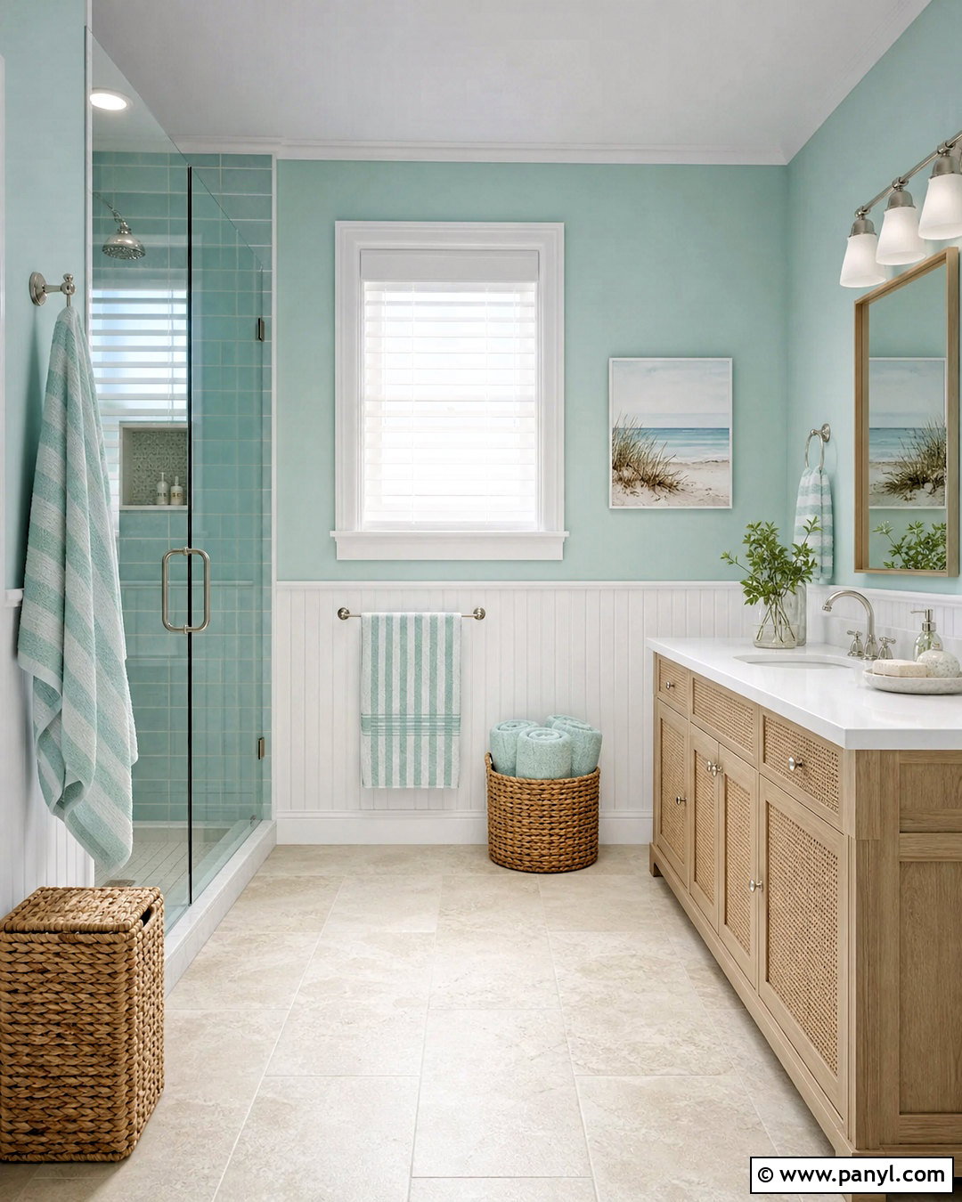 Seafoam Green Coastal Bathroom - 20 seafoam green bathroom ideas