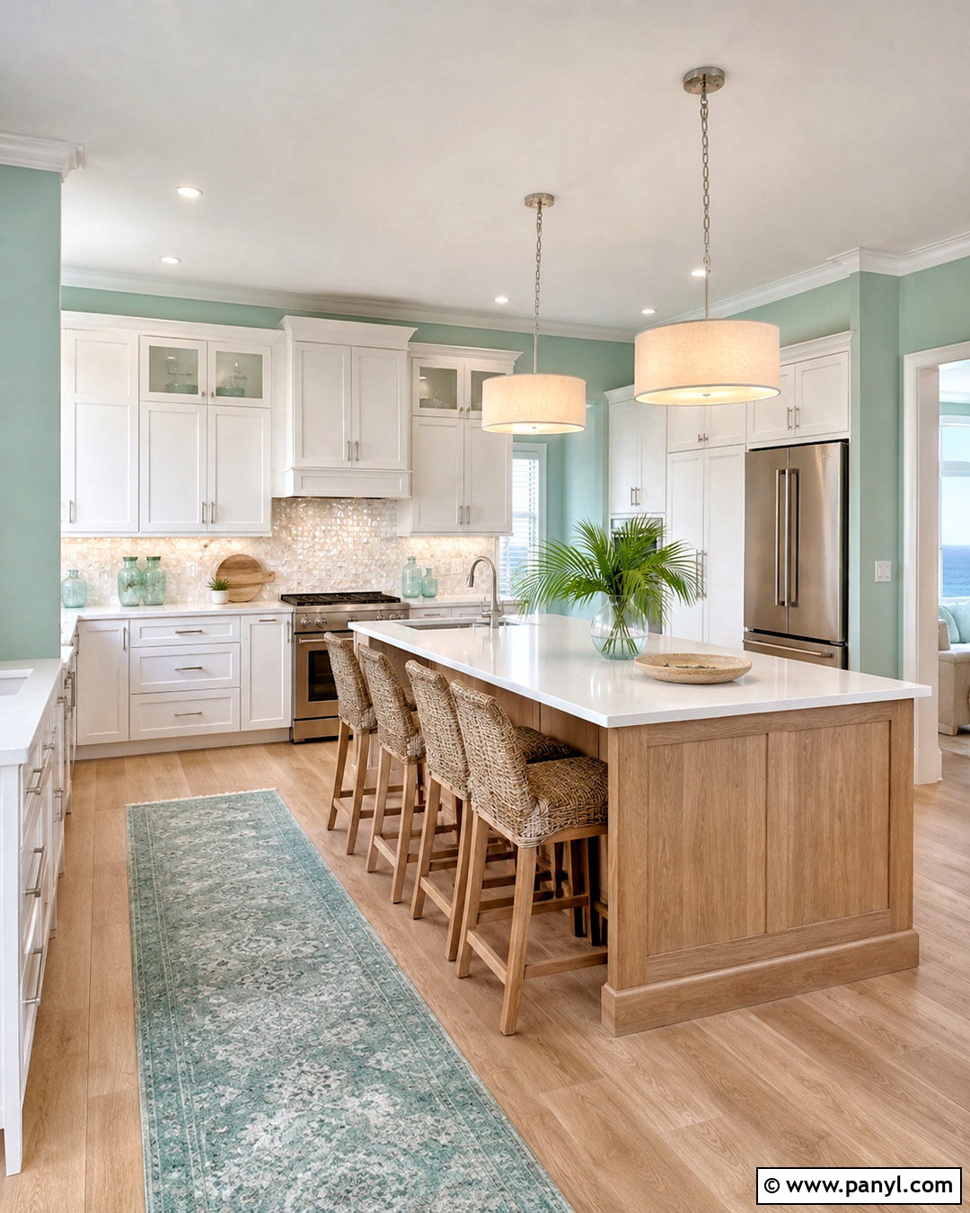 Seafoam Green Kitchen Walls - 40 Kitchen Wall Colors With White Cabinets