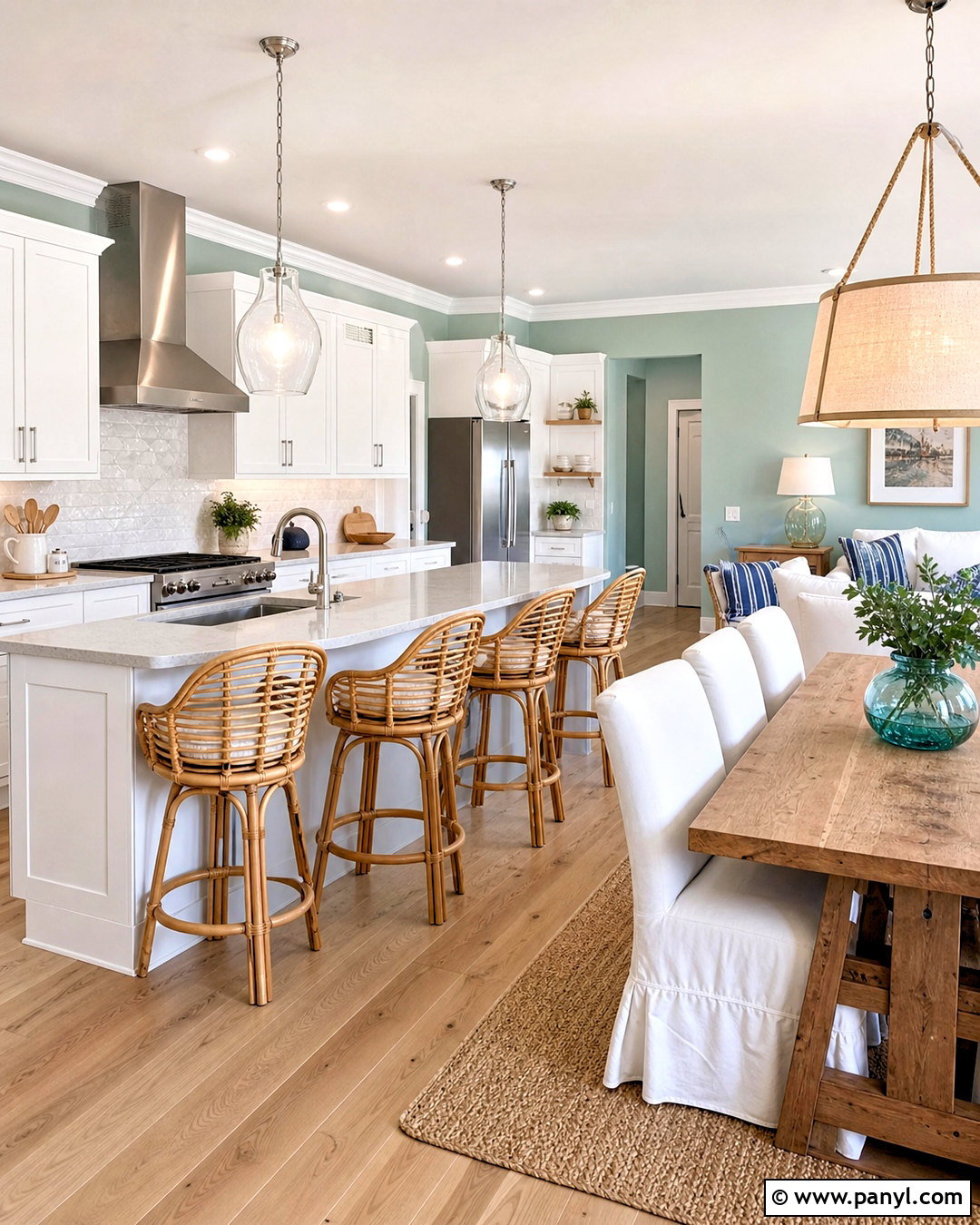 Seafoam Green Kitchen Walls With Coastal Decor - 20 green paint kitchen walls