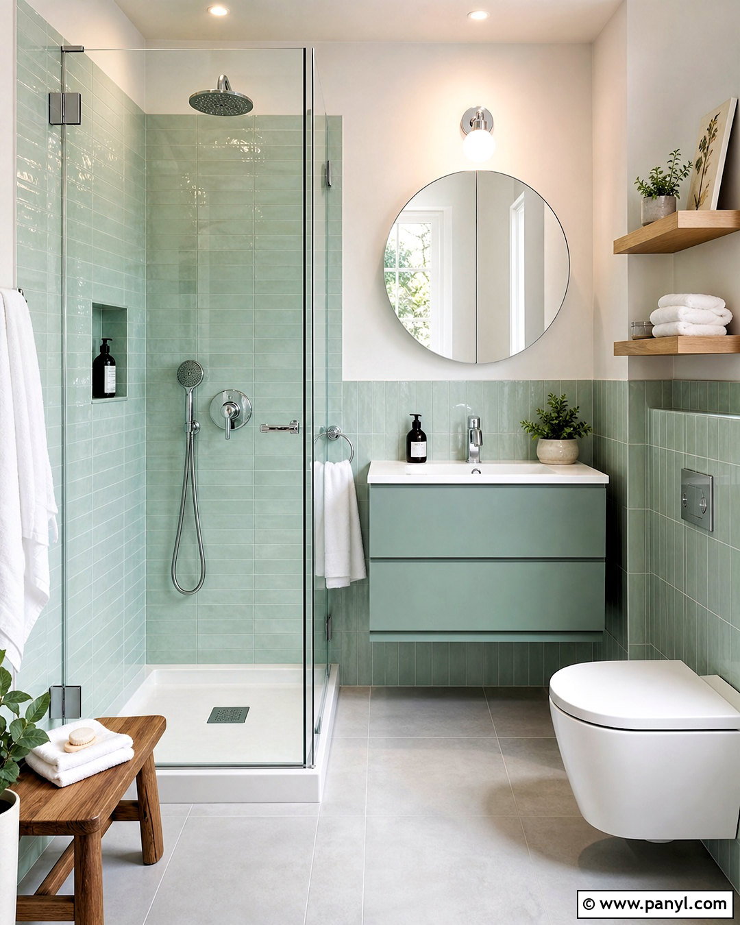 Seafoam Green Small Bathroom - 20 modern green bathroom ideas