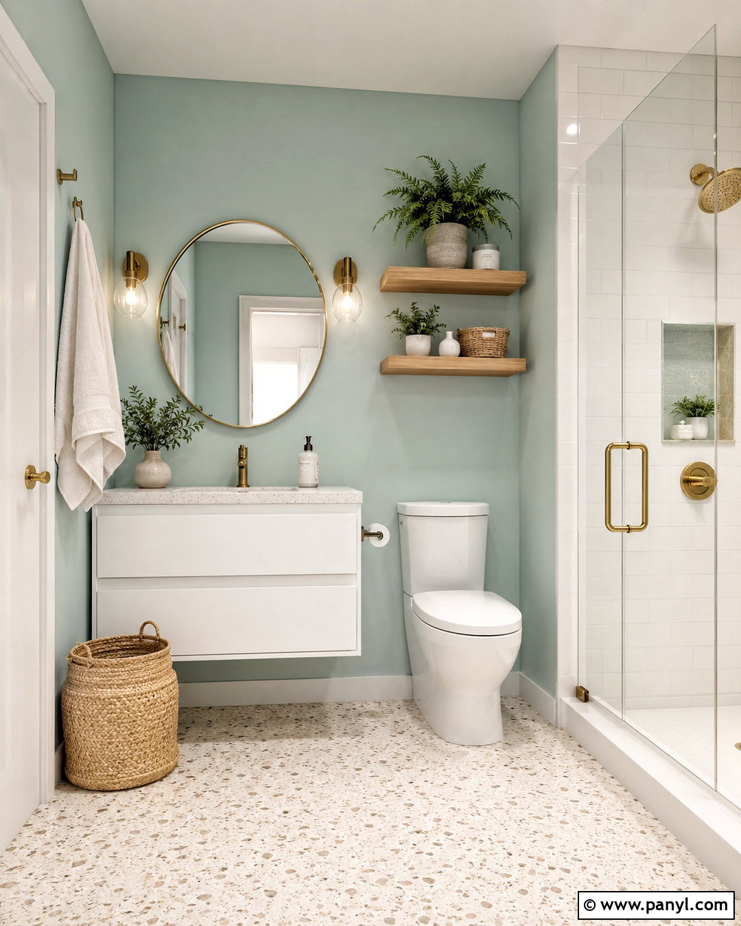 Seafoam Green Small Bathroom - 20 paint colors for small bathrooms